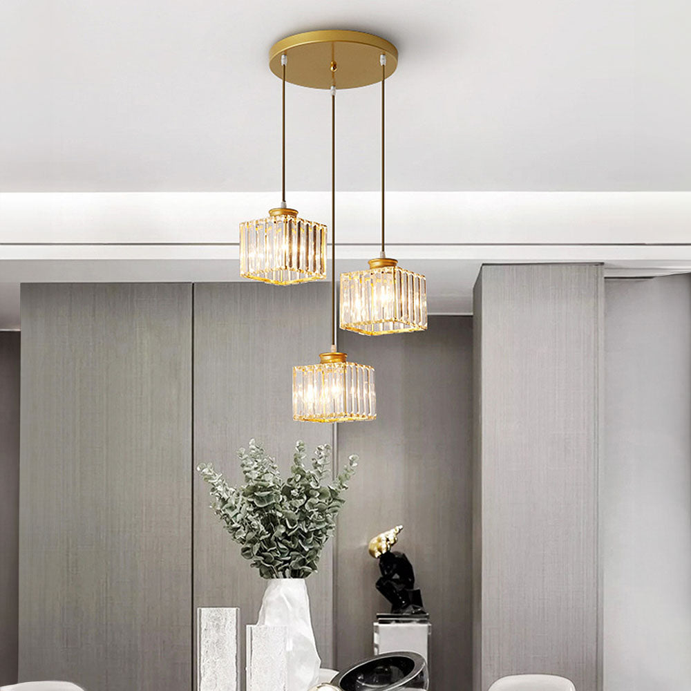 Multi-Head Crystal Pendant Light