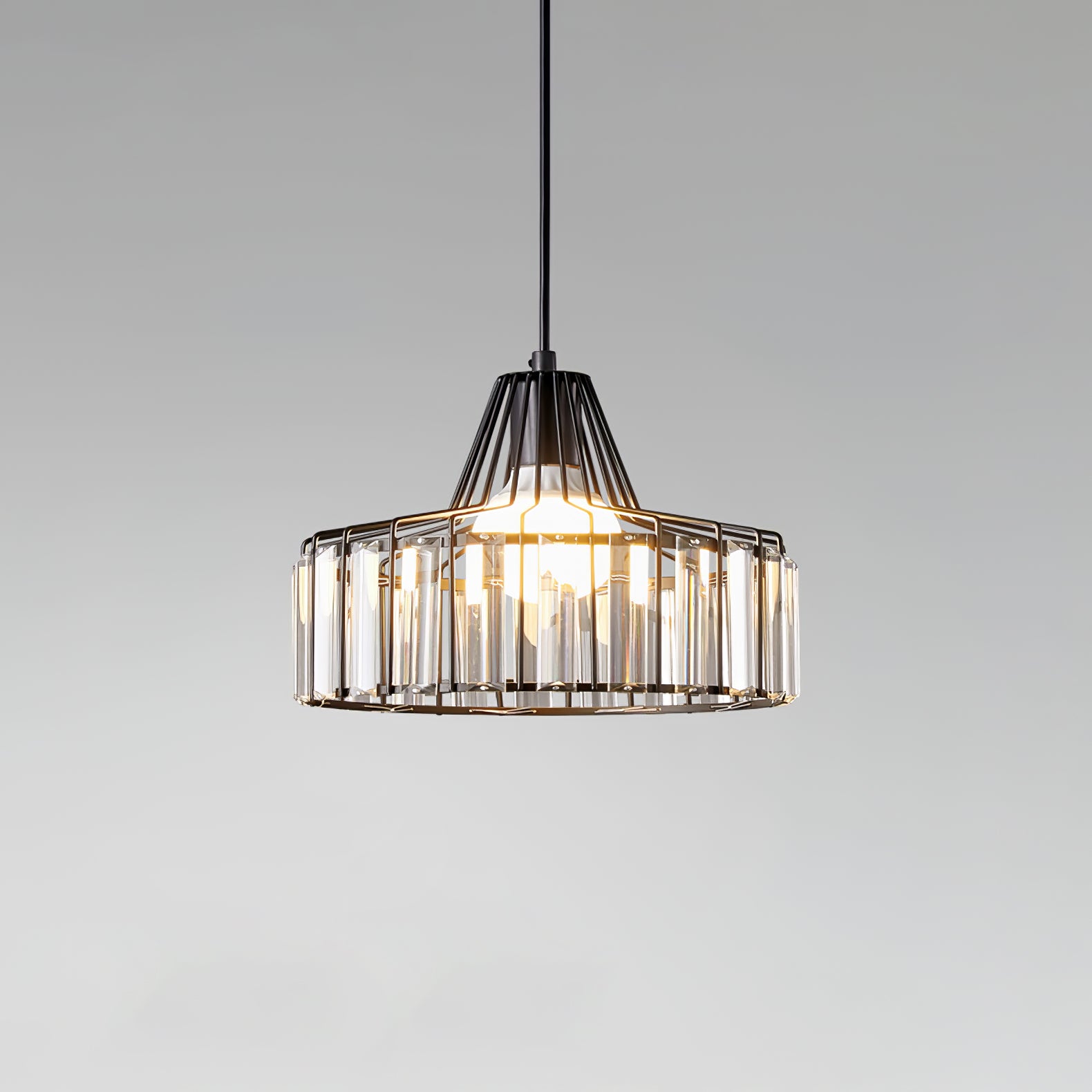 Black Crystal Pendant Light