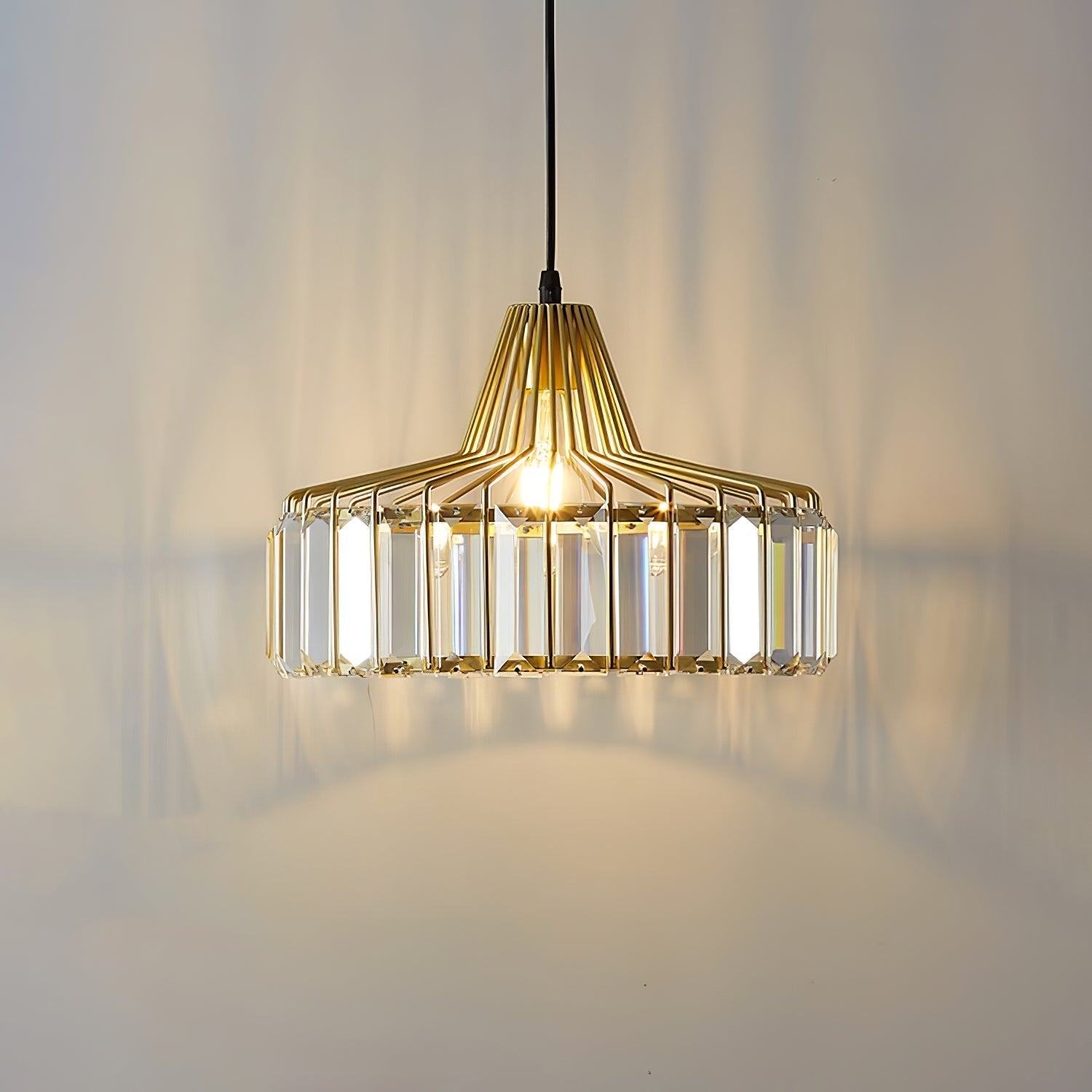 Black Crystal Pendant Light