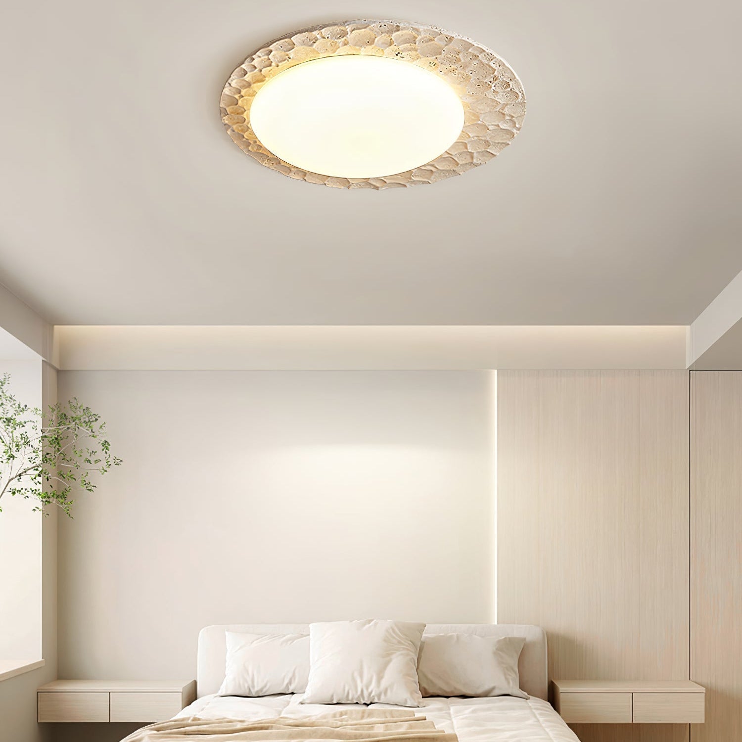 Orage Travertine Ceiling Light