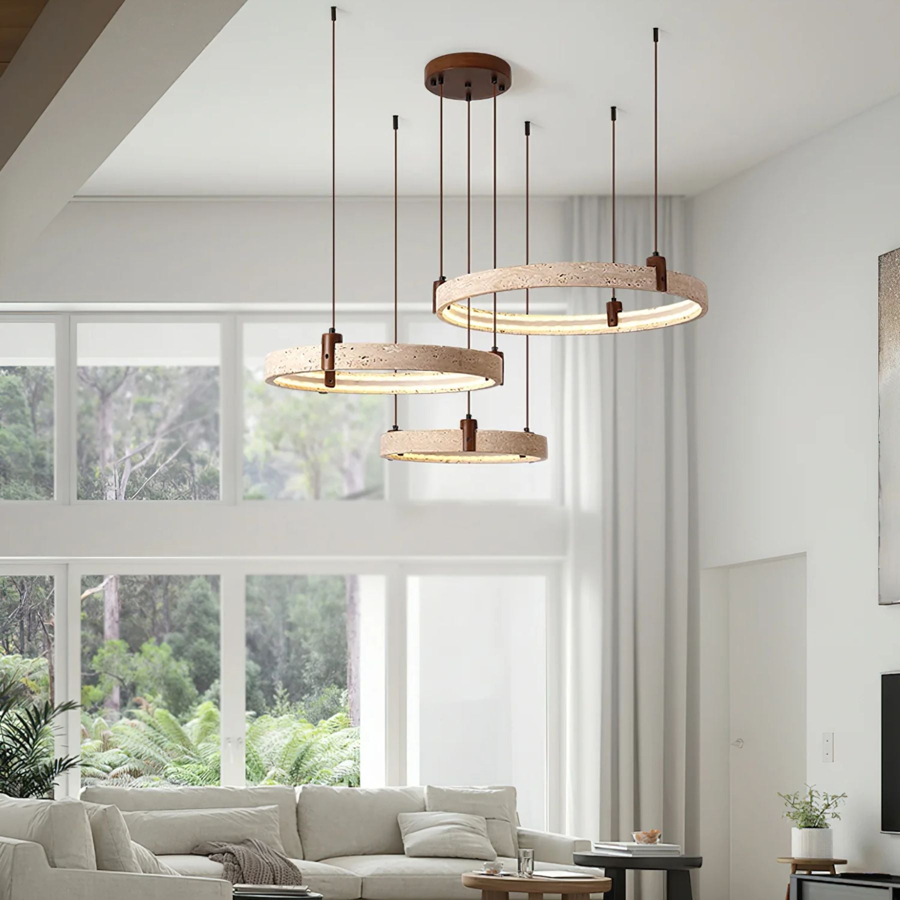 Ecolaze Natural Stone Pendant Light