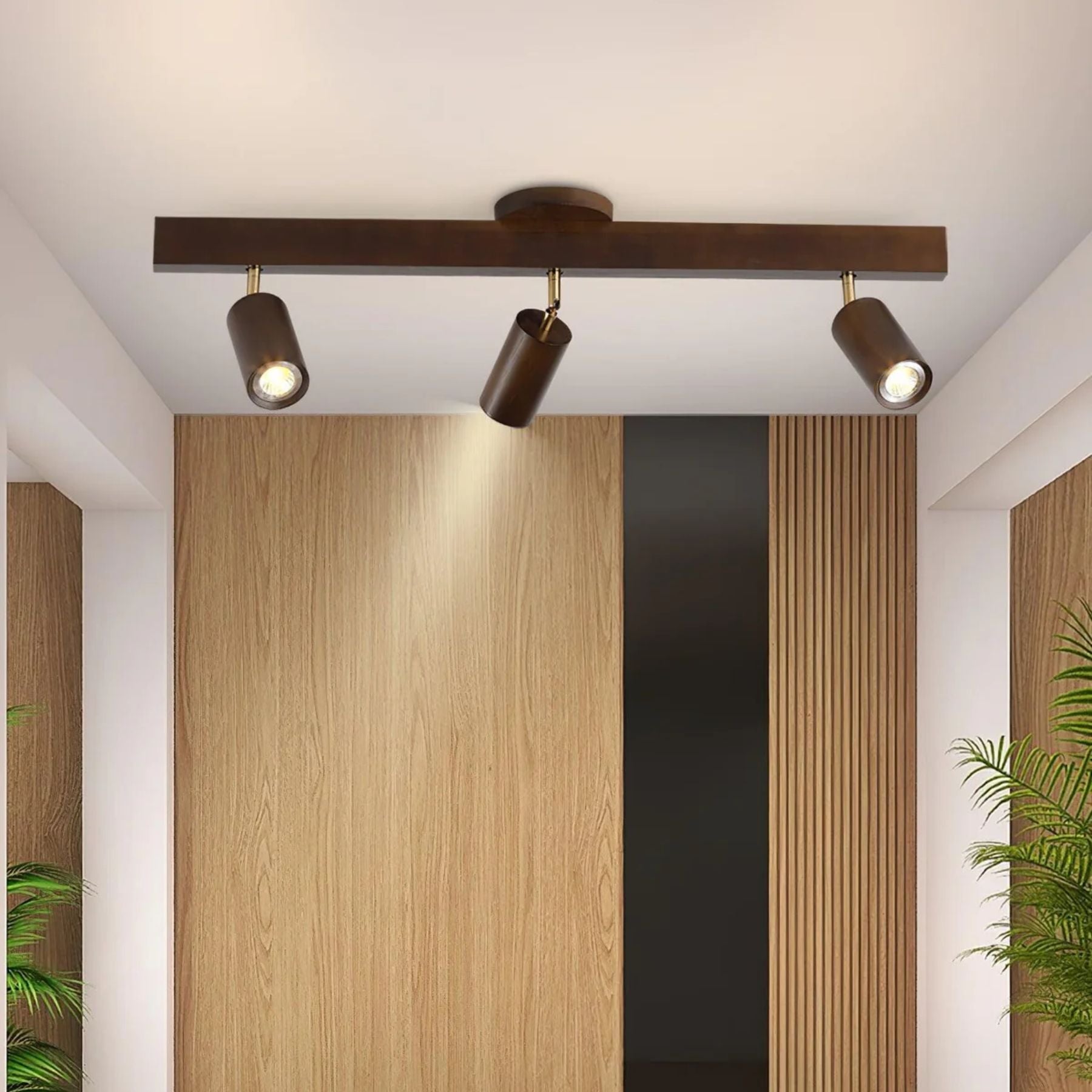 Lermo Wooden Track Ceiling Light
