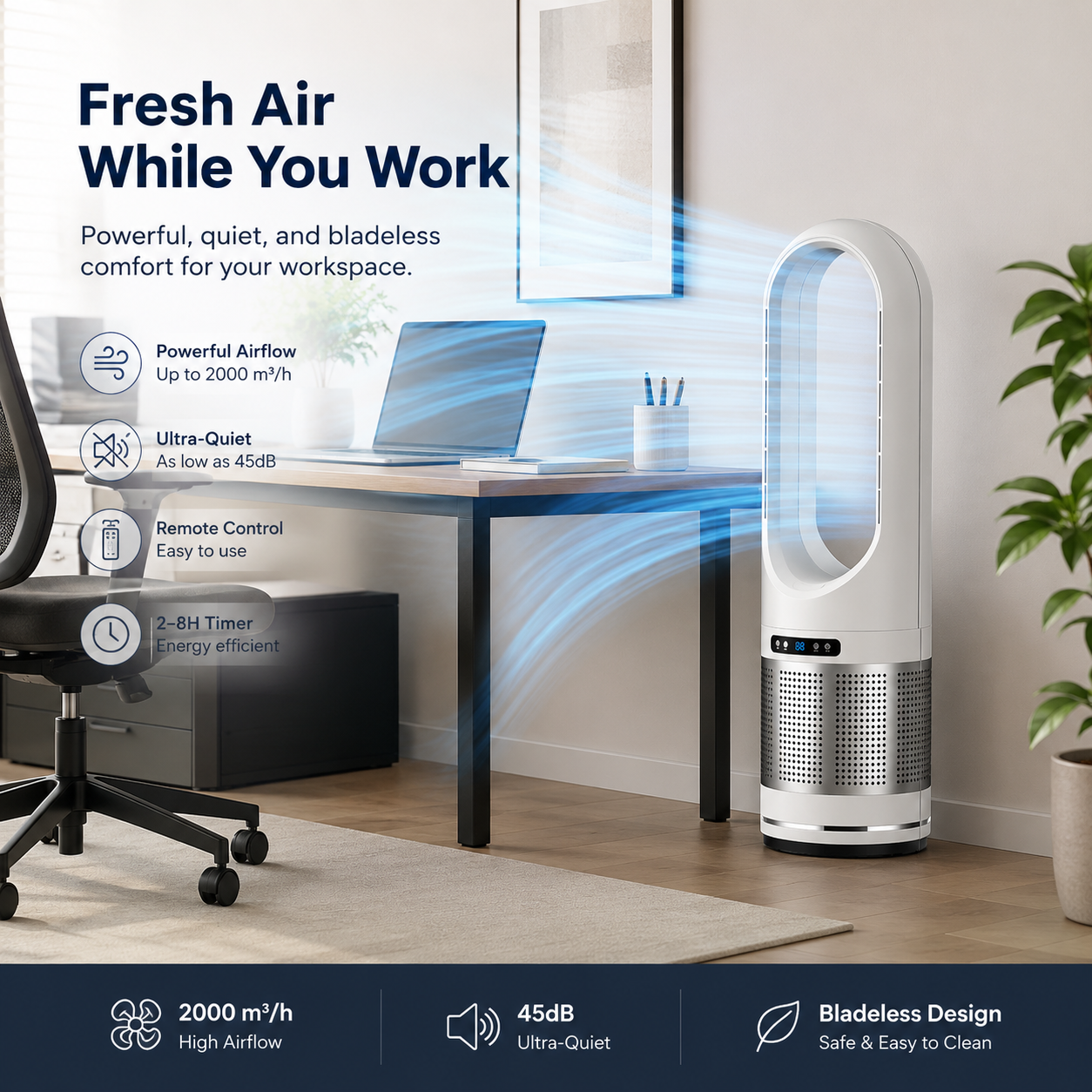 Verlio Bladeless Tower Fan