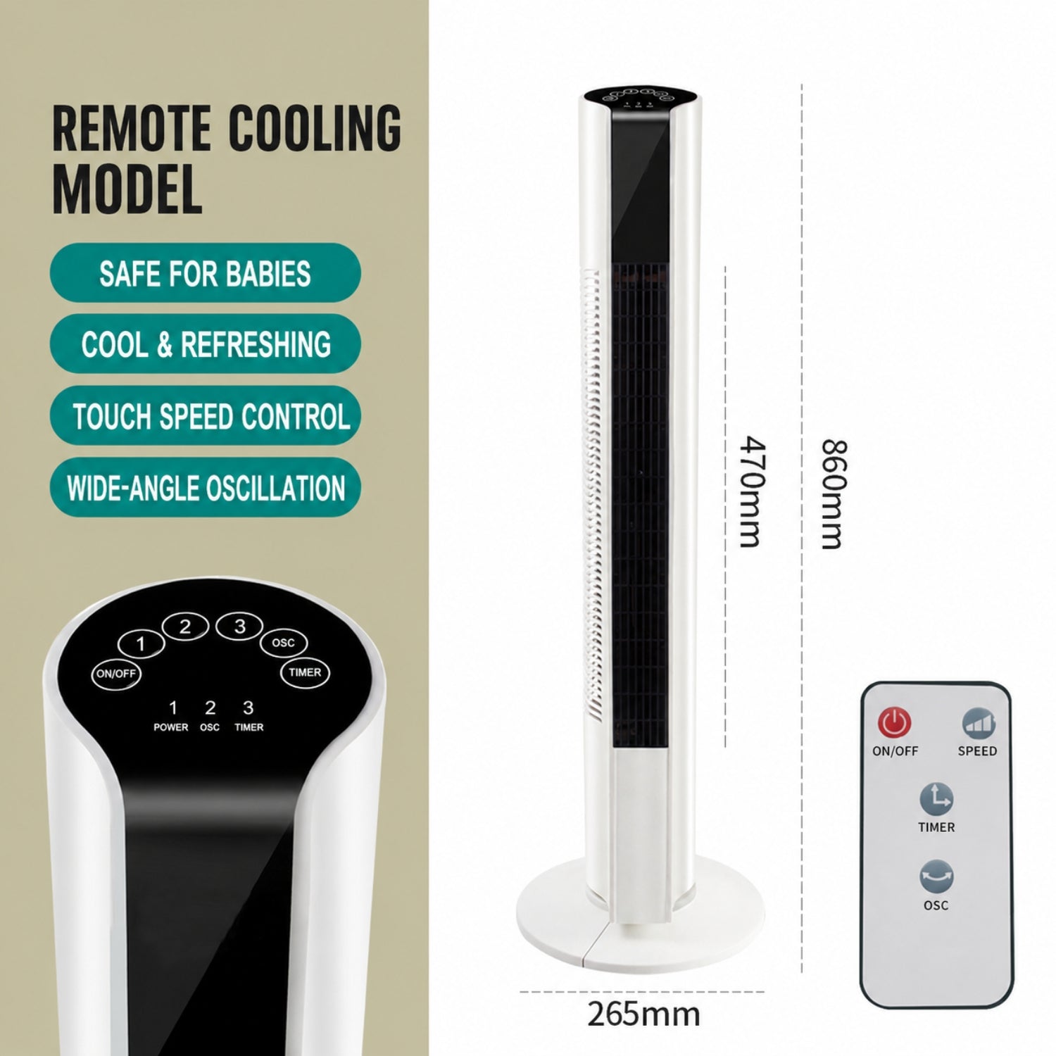 Covedenus Tower Fan