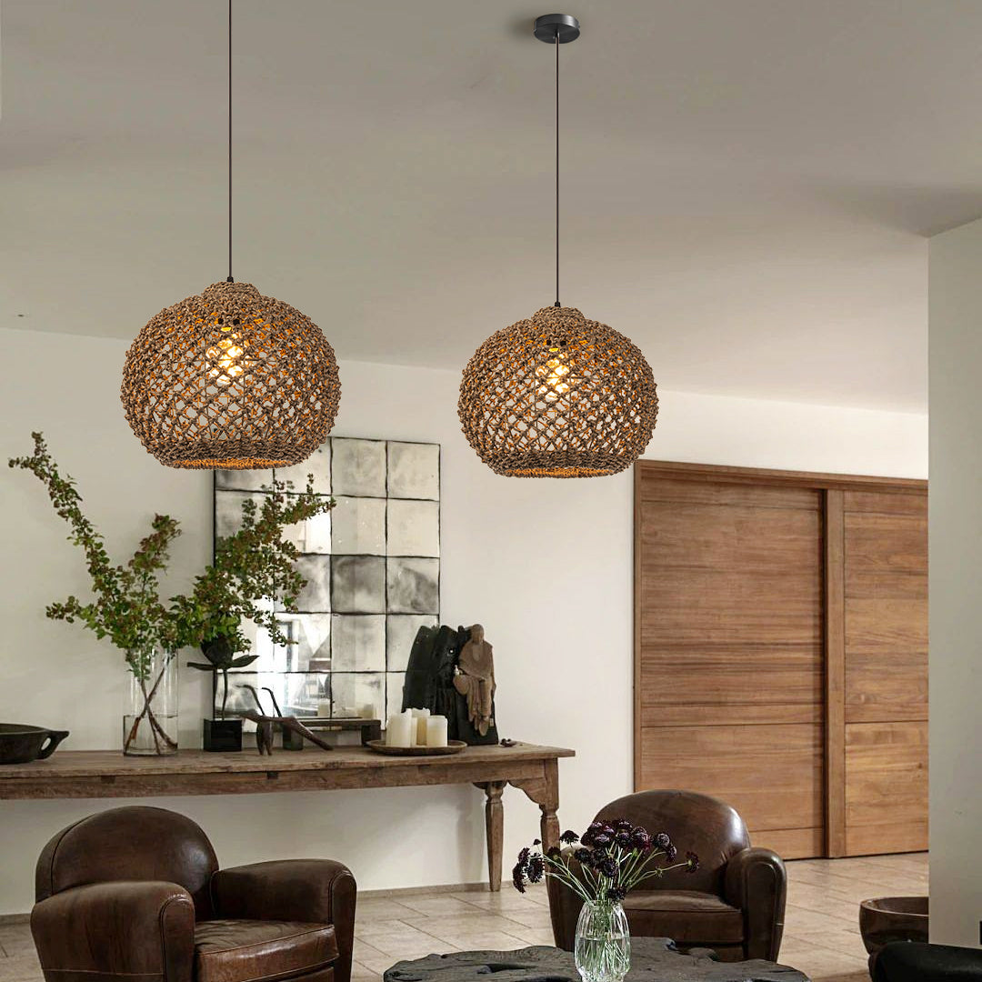 Benzo Woven Boho Pendant Light