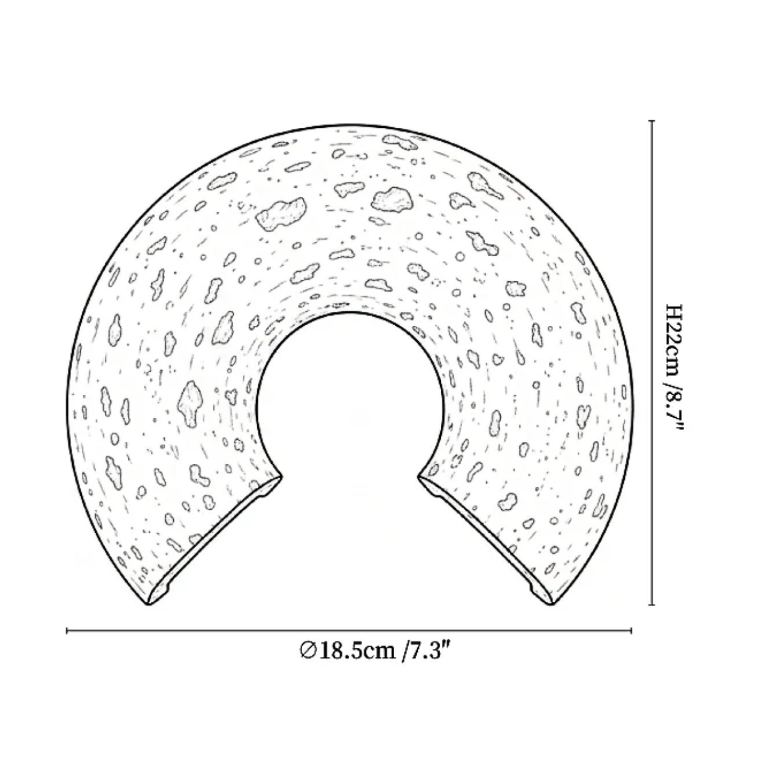 Broken Circle Natural Stone Wall Light