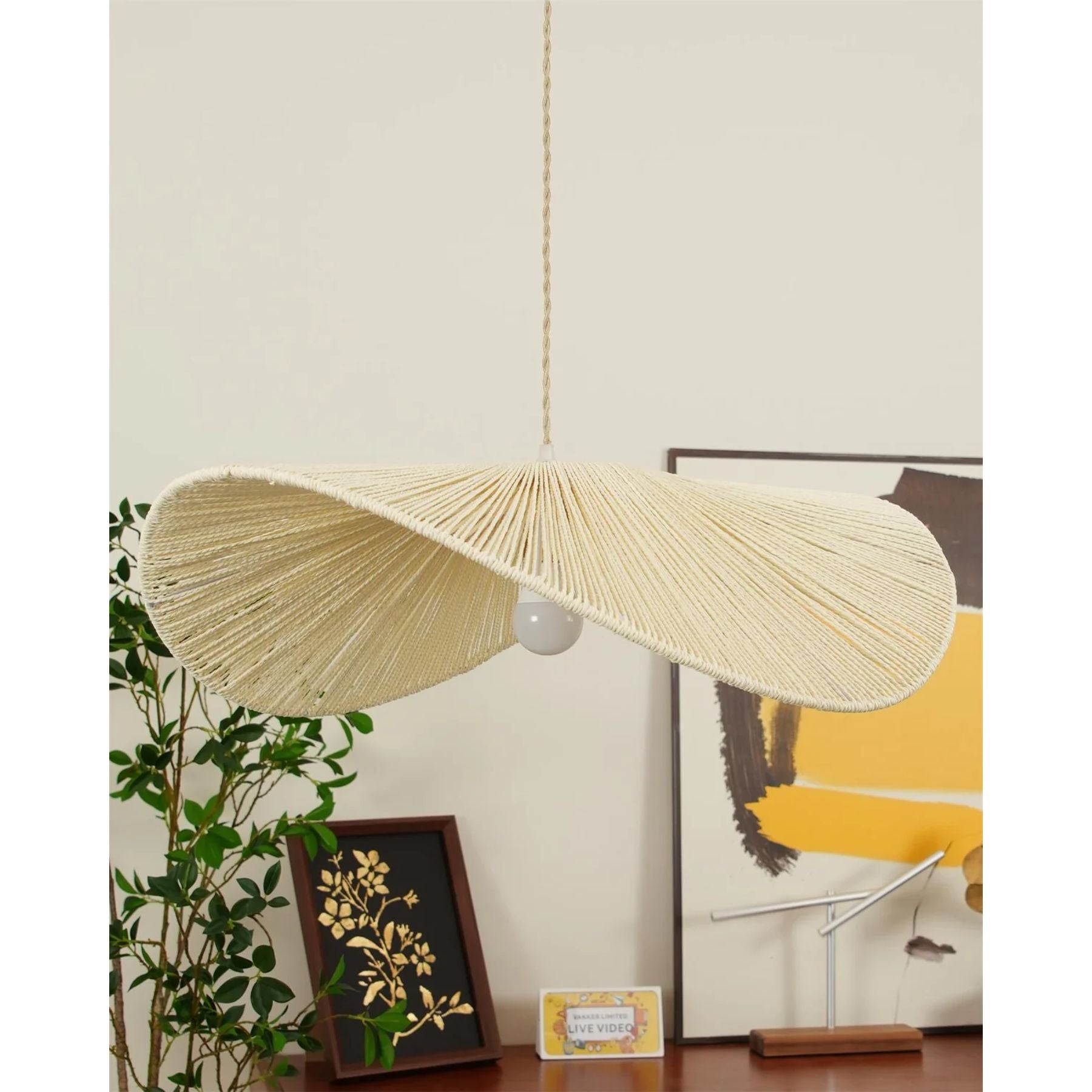 Woovo Hemp Rope Pendant Light