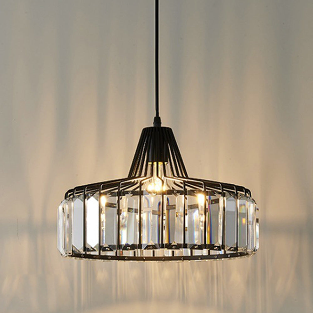 Black Crystal Pendant Light