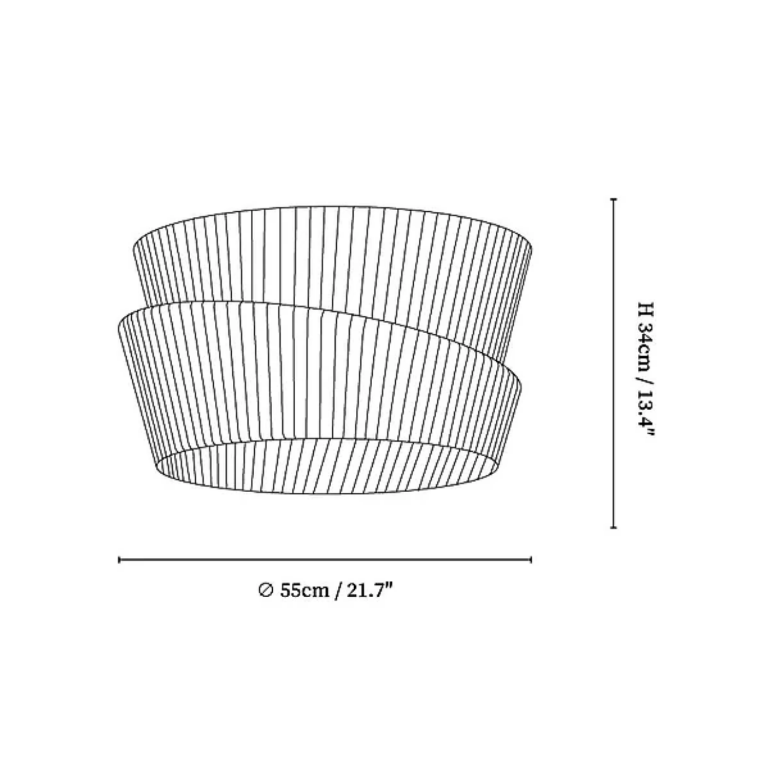 Melo Twist Japandi Ceiling Light