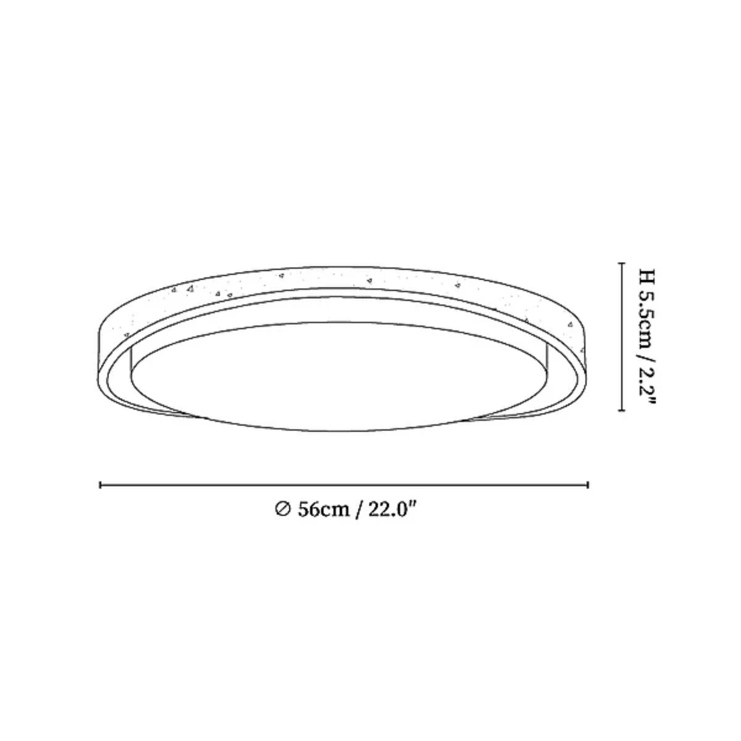 Aruz Wave Natural Stone Ceiling Light