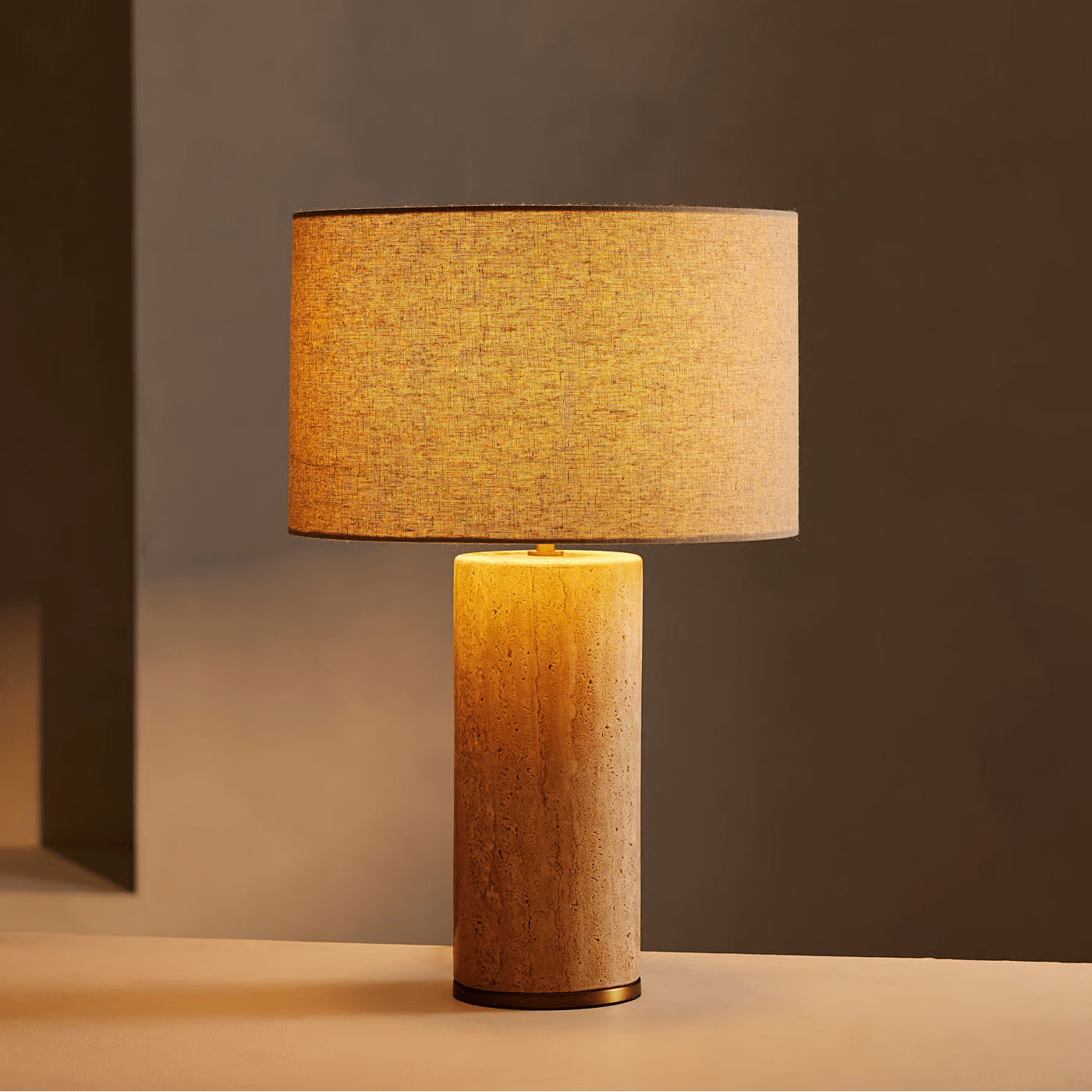Saria Travertine Table Lamp