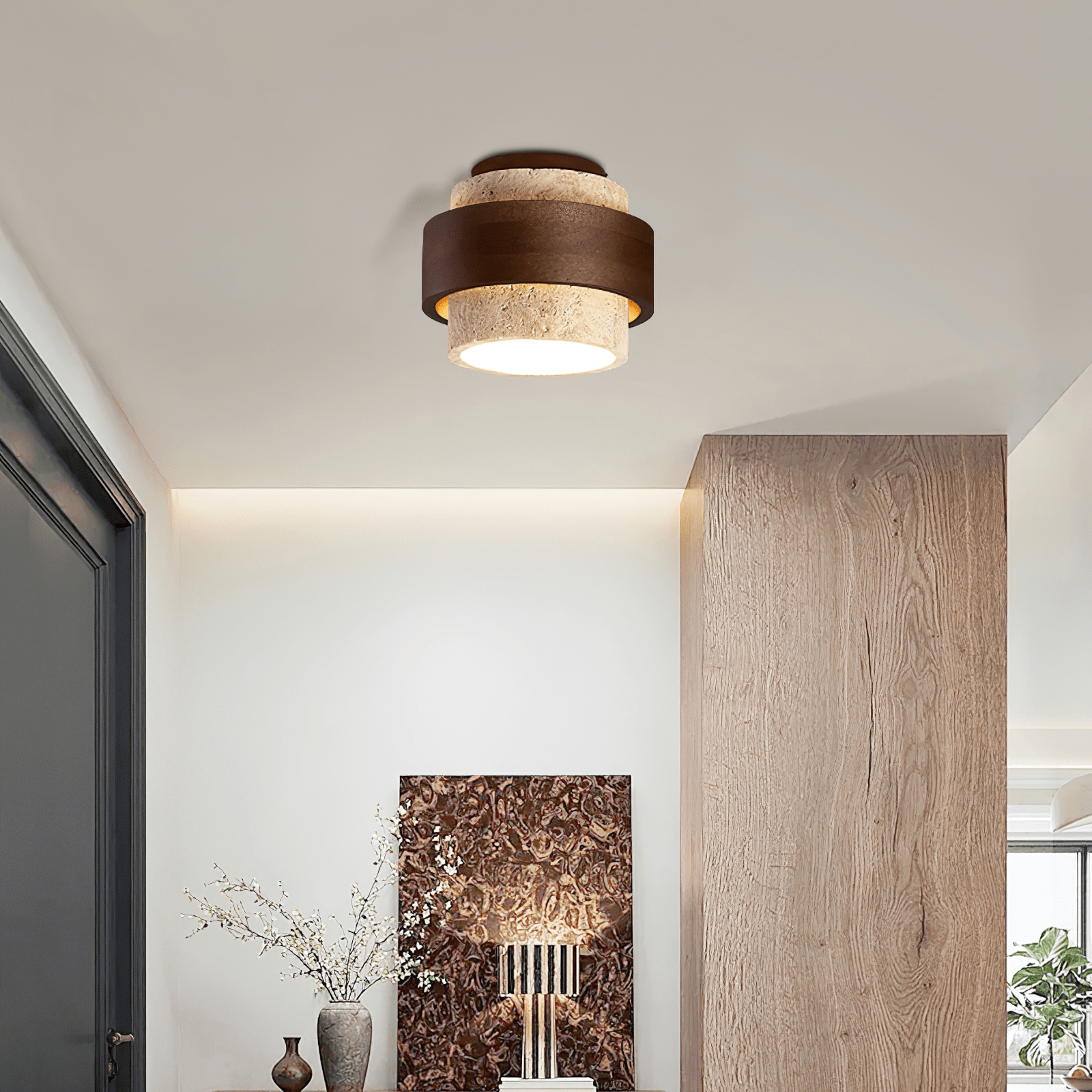 Setova Travertine Ceiling Light