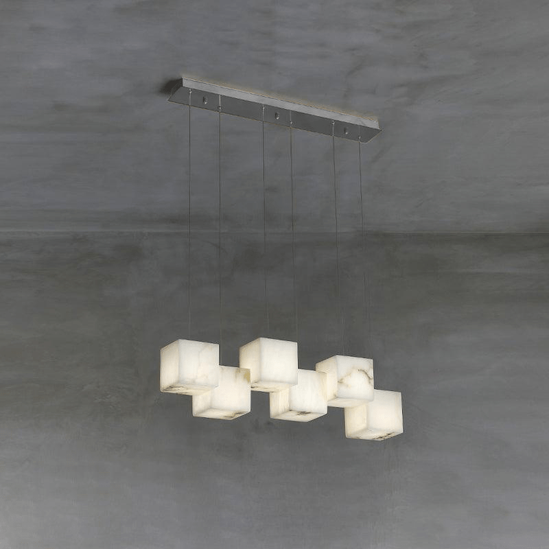 Box Line Alabaster Pendant Light