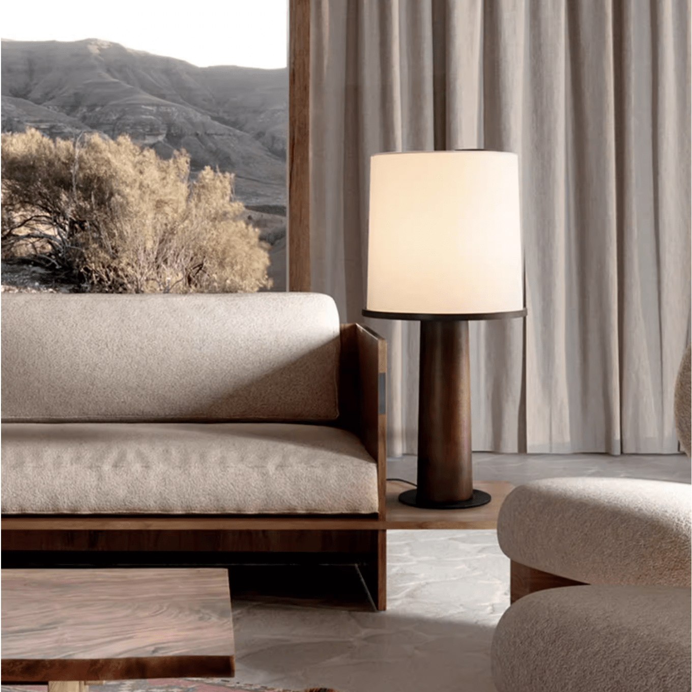 Teza Wooden Table Lamp