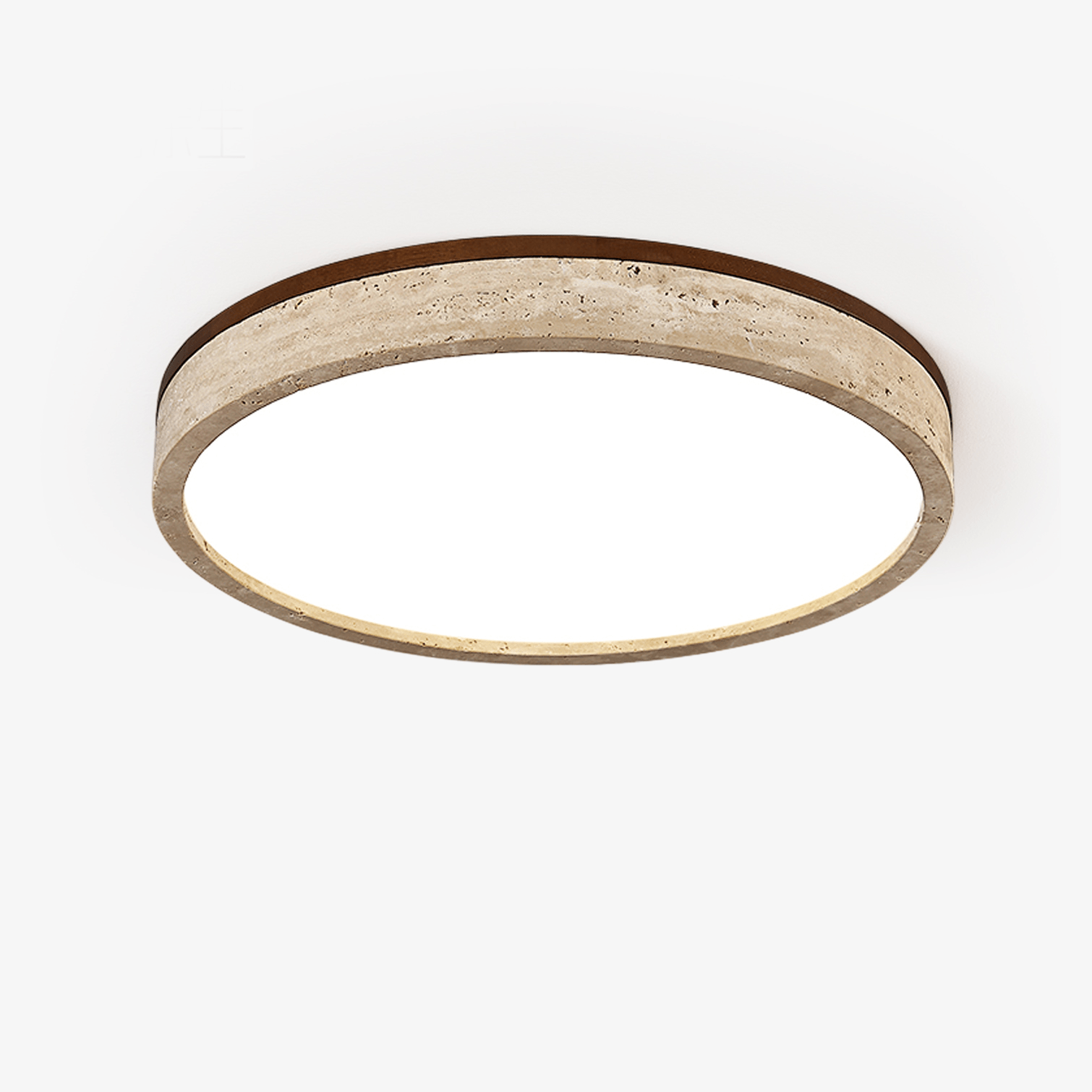 Soma Round Travertine Ceiling Light