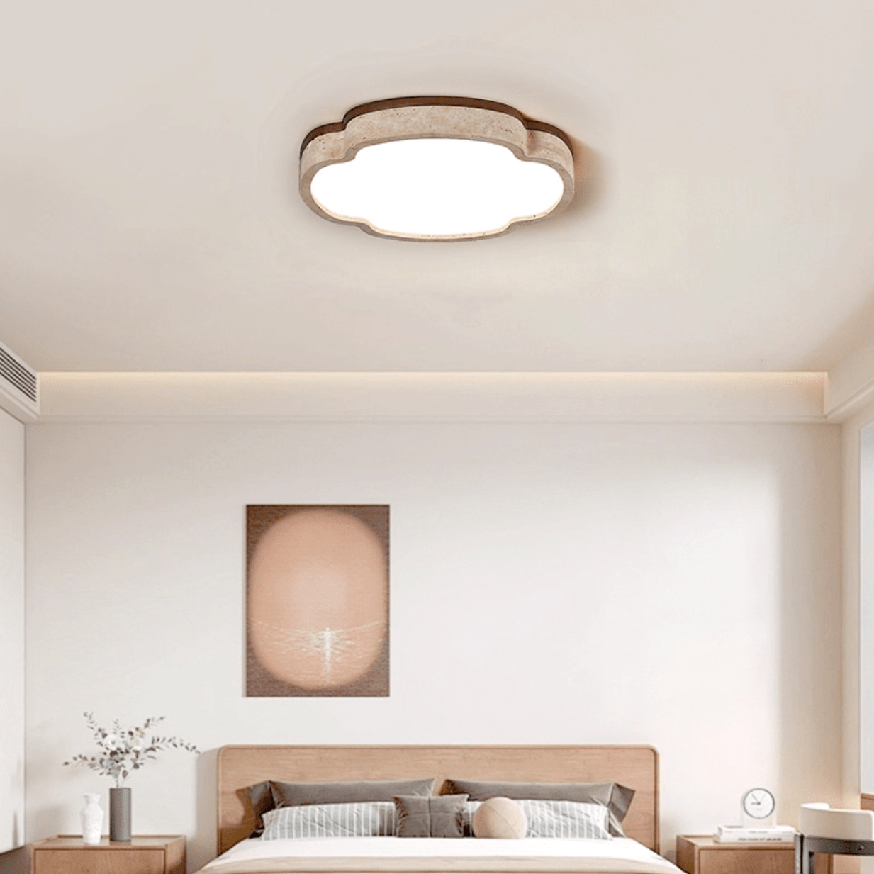 Couzo Travertine Cloud-Shape Ceiling Light