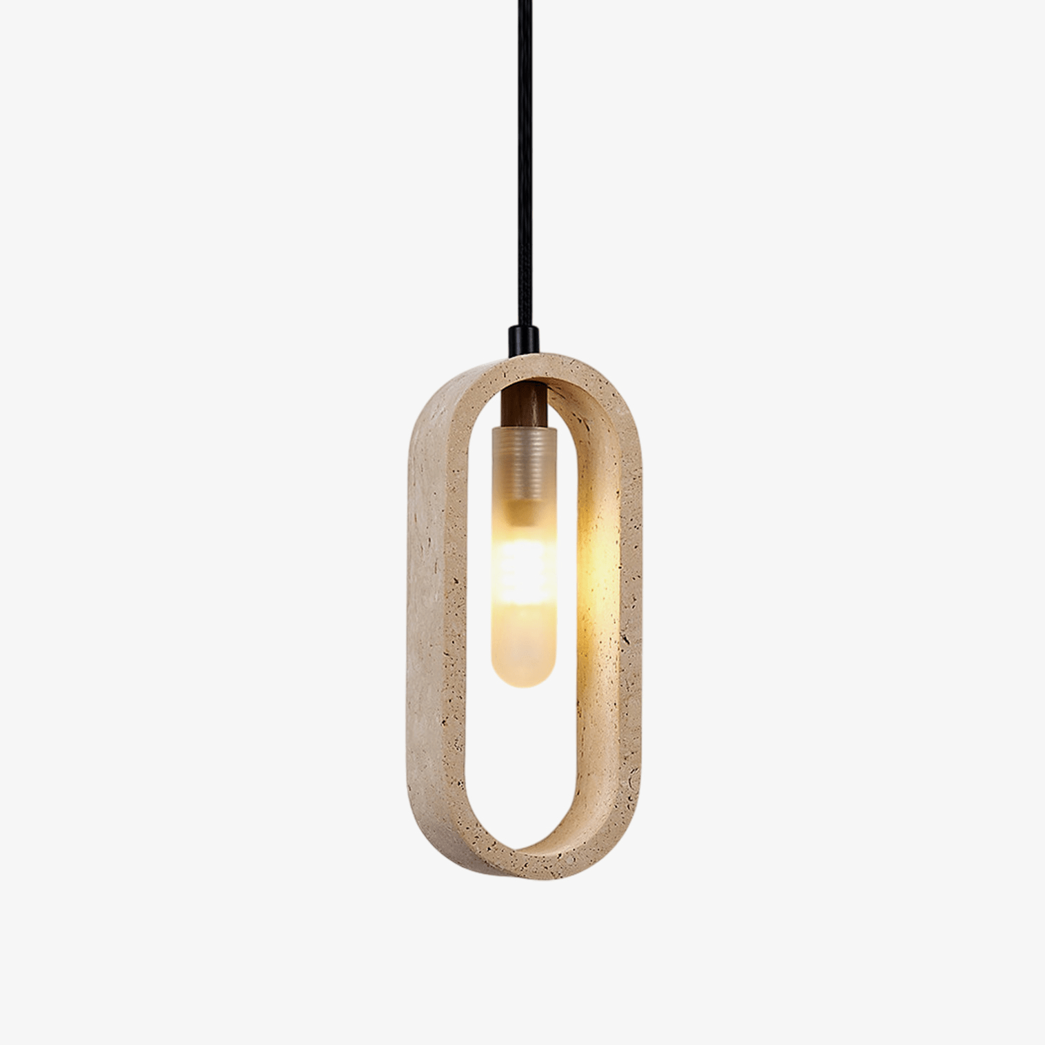 Remo Oval Travertine Pendant Light