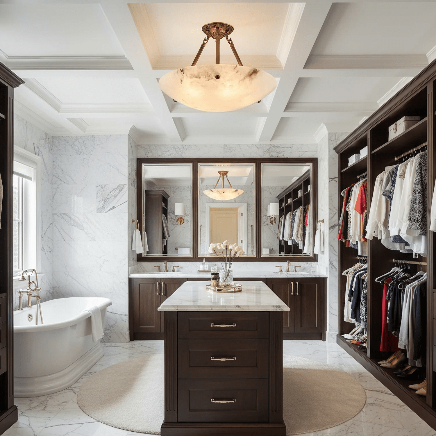 Lyrecos Flat Alabaster Ceiling Light