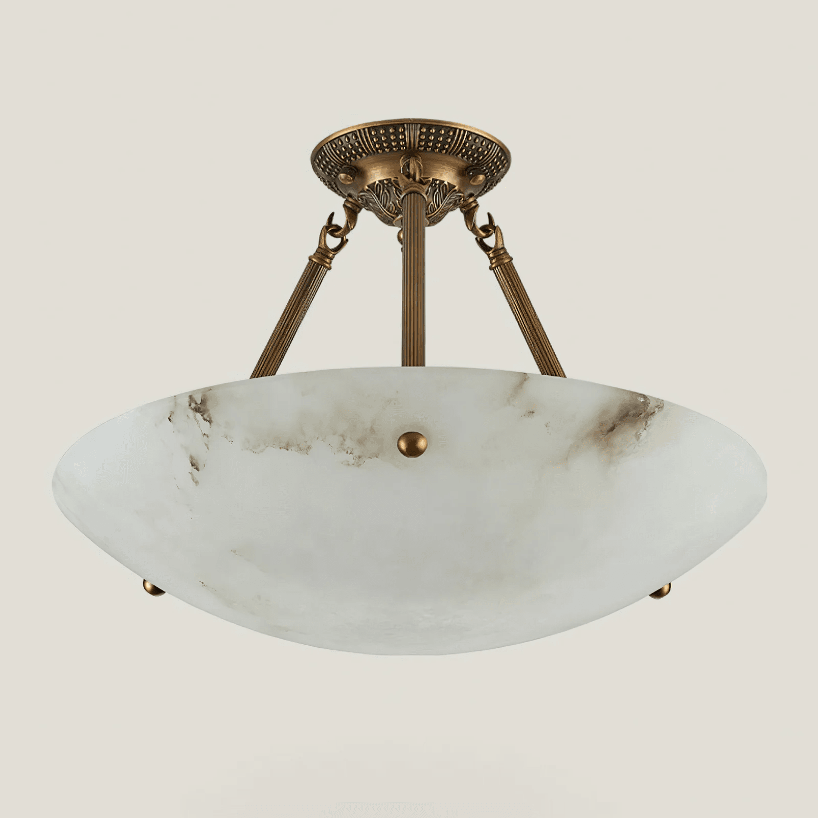 Lyrecos Flat Alabaster Ceiling Light