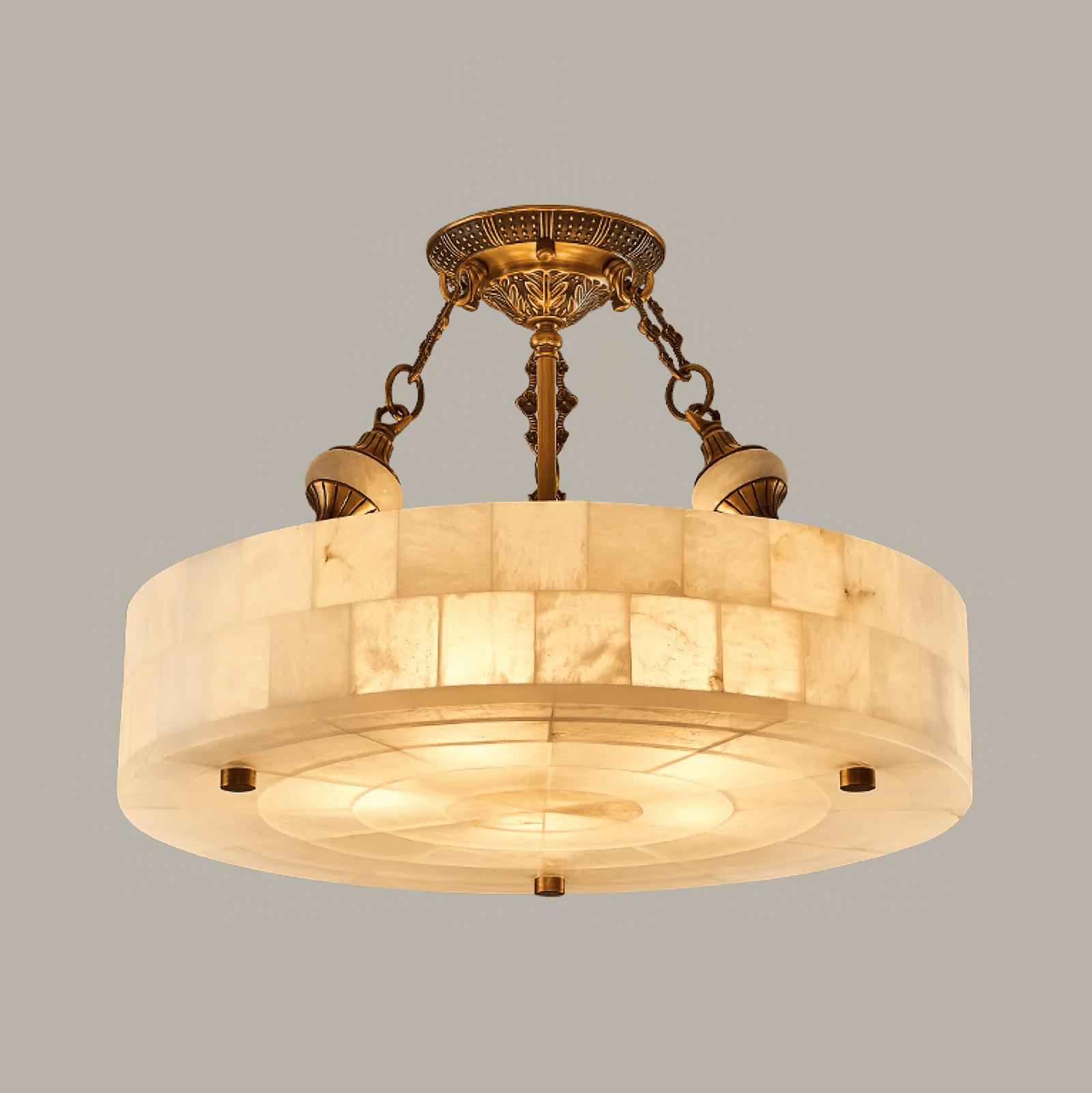 Torezy Flat Alabaster Ceiling Light