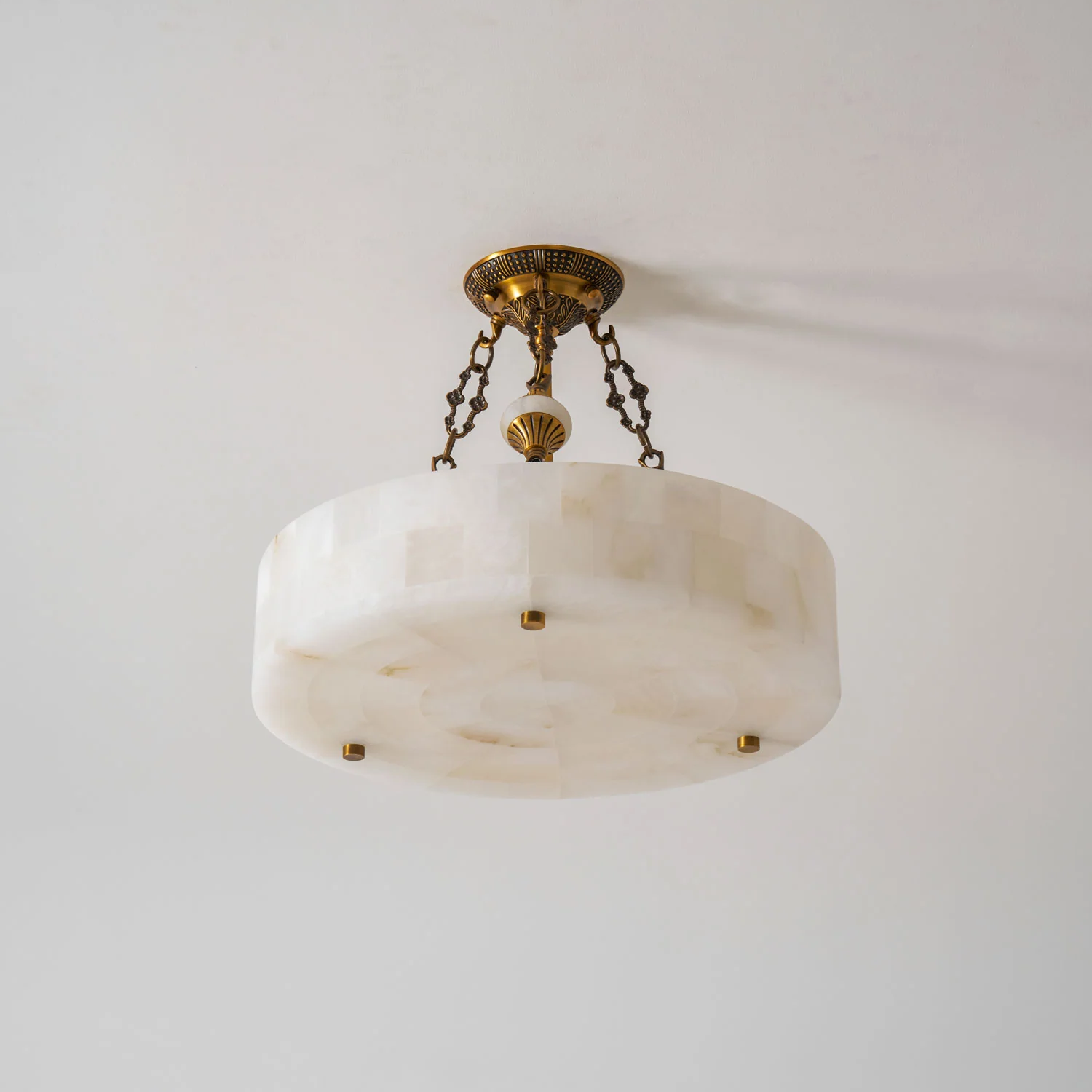Torezy Flat Alabaster Ceiling Light