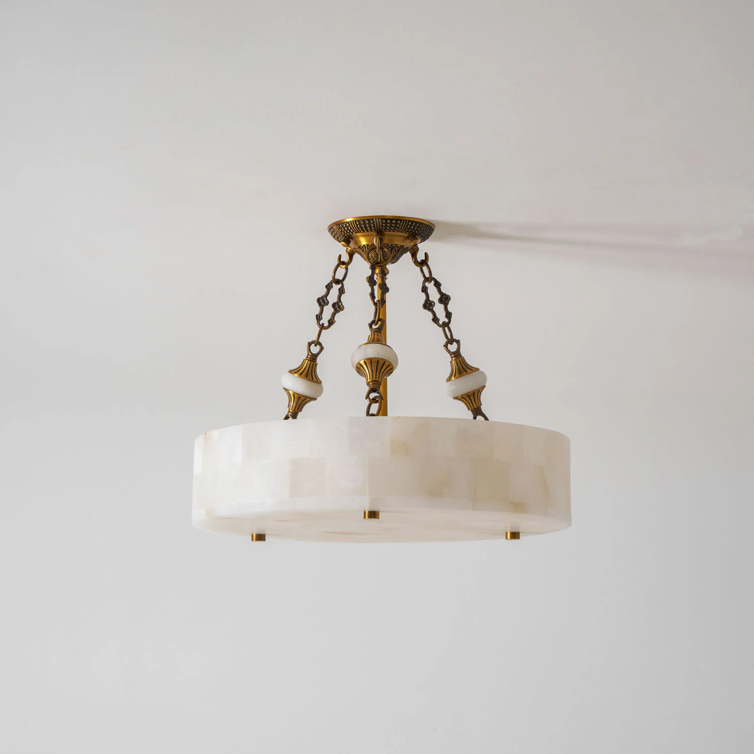 Torezy Flat Alabaster Ceiling Light