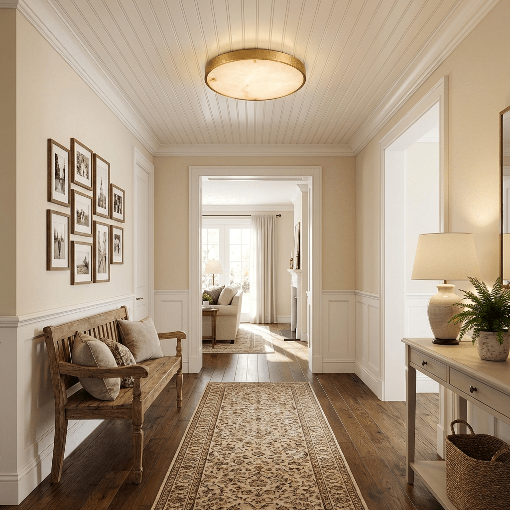 Hexano Alabaster Ceiling Light