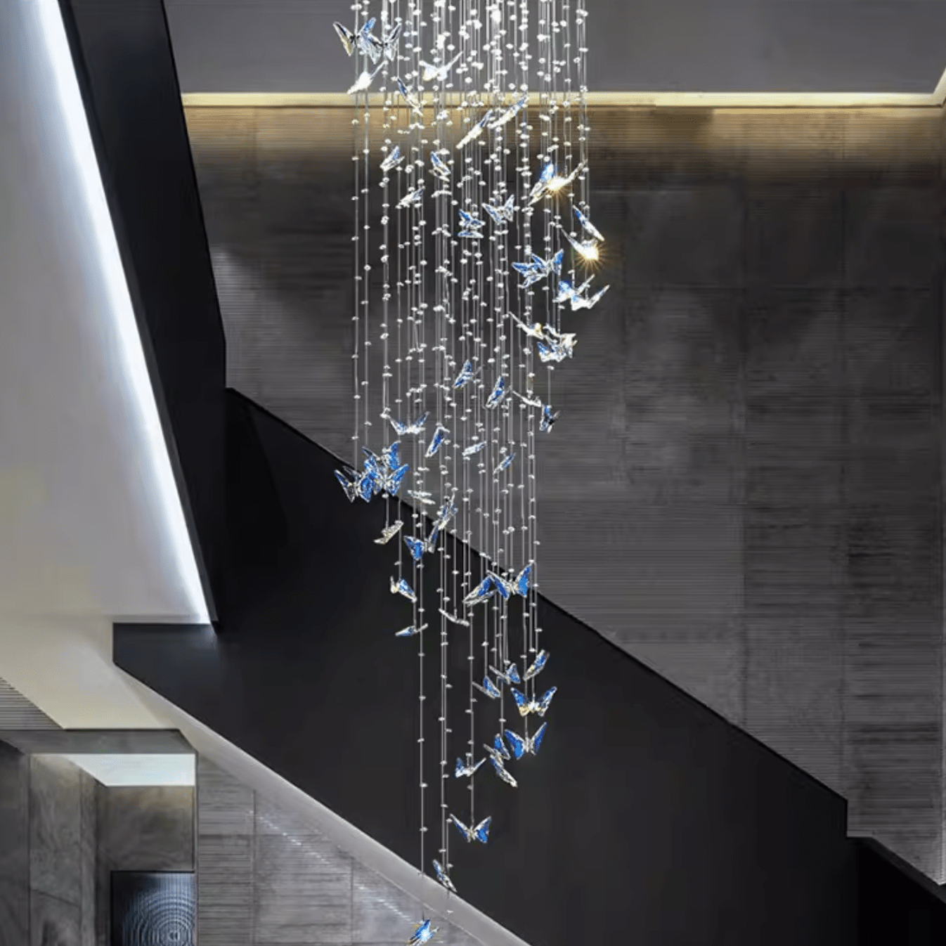 Crystal Butterflies Pendant Light