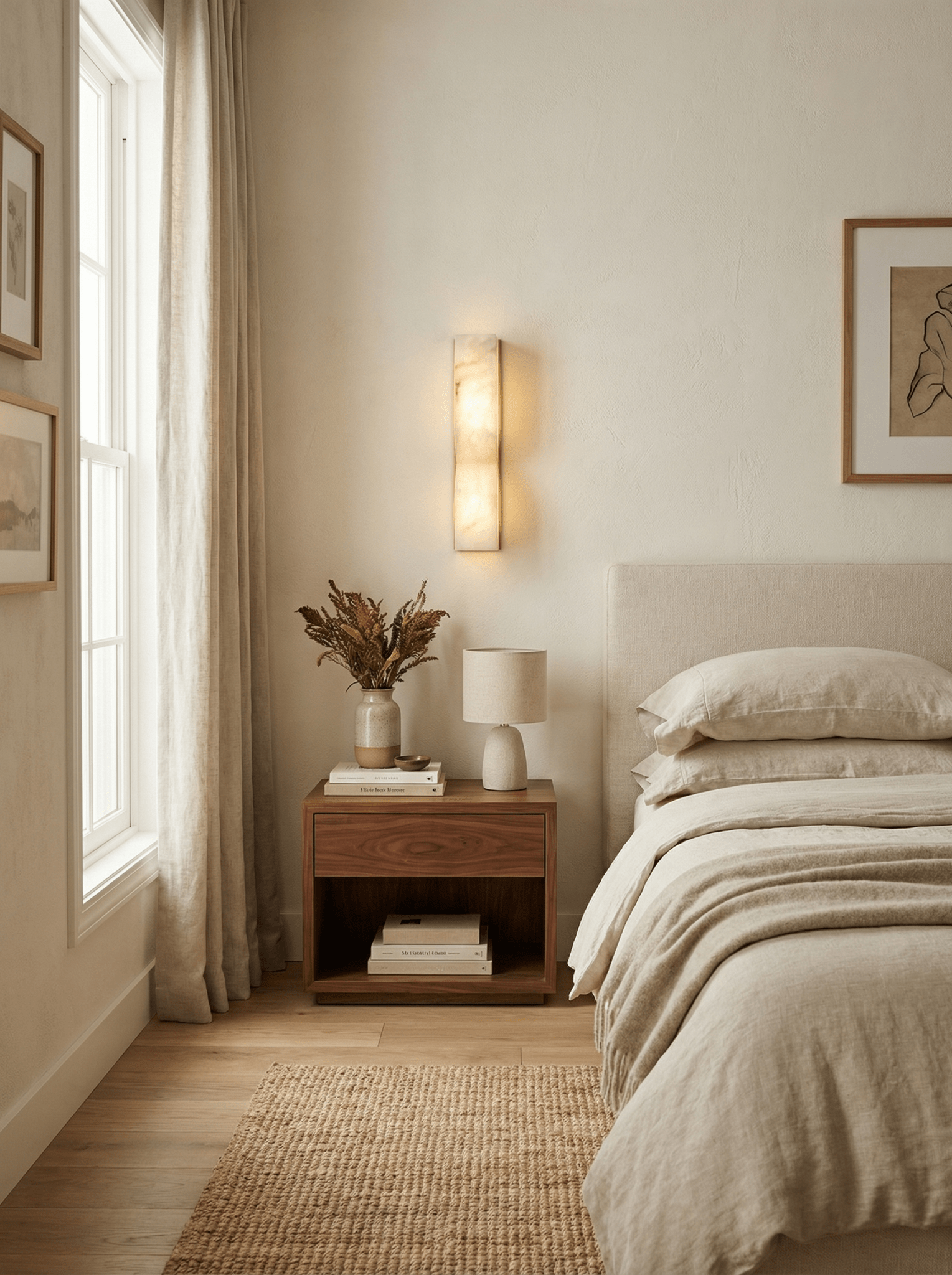 Haria Alabaster Wall Light