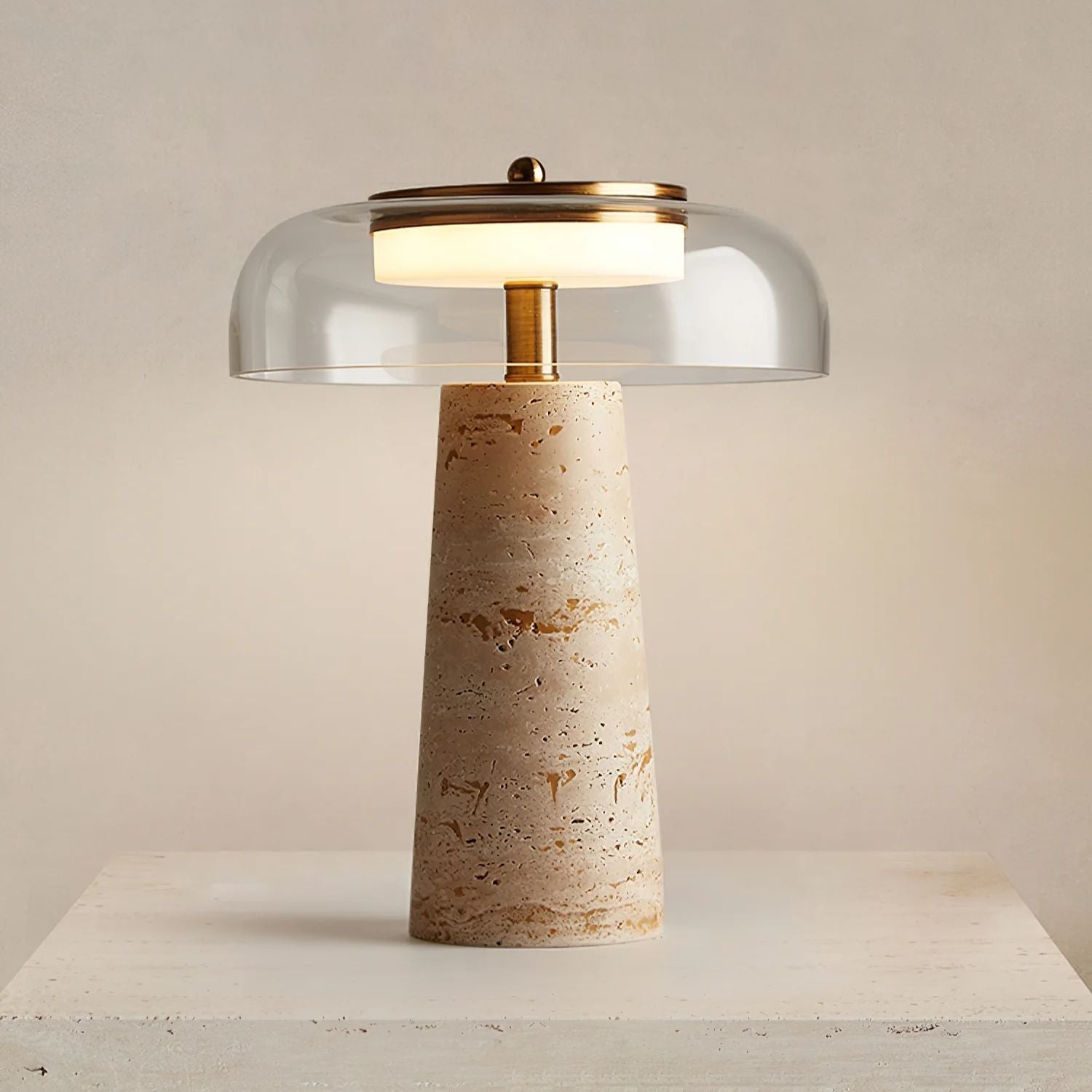Demsa Travertine Table Lamp