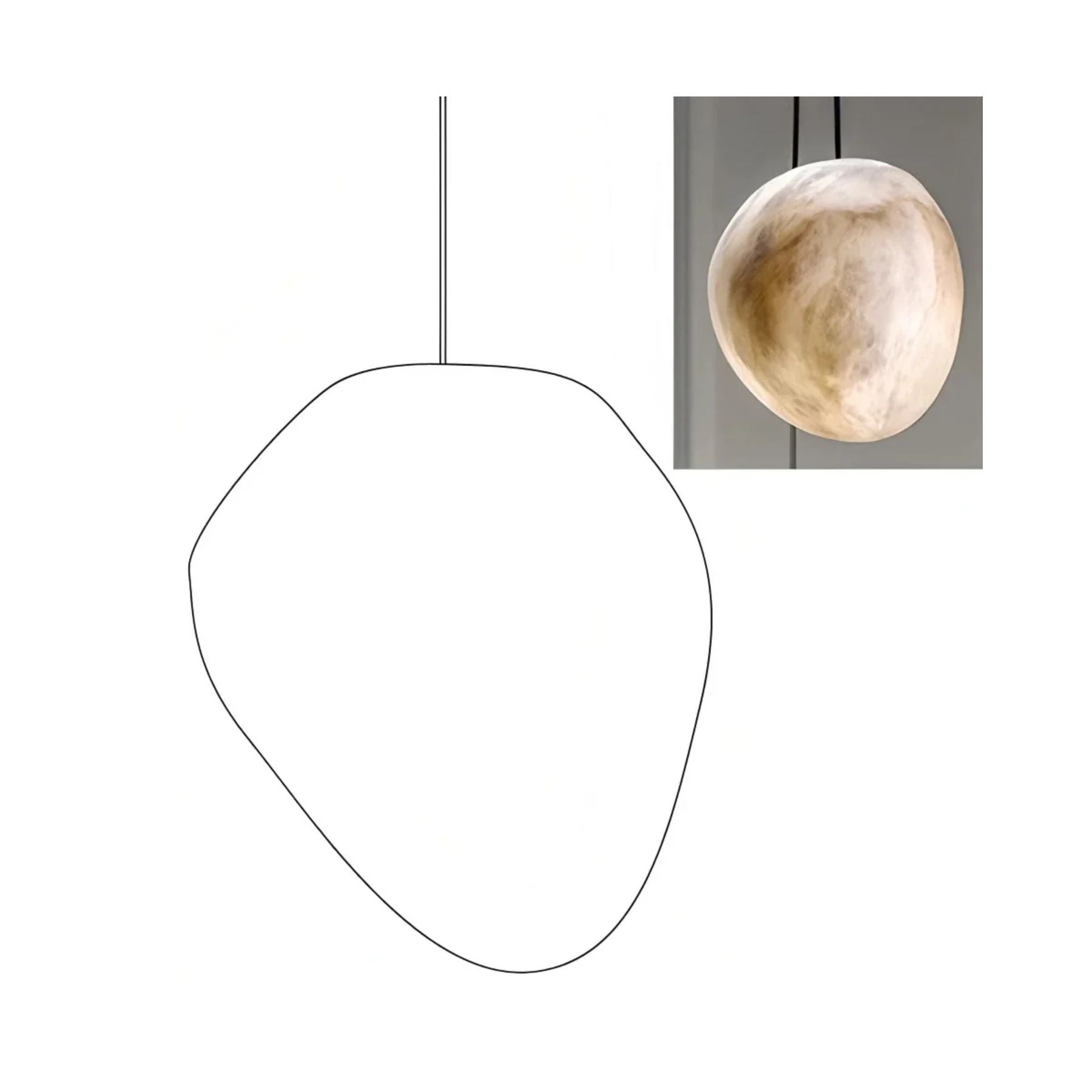 Vonaro River Pebble Pendant Light