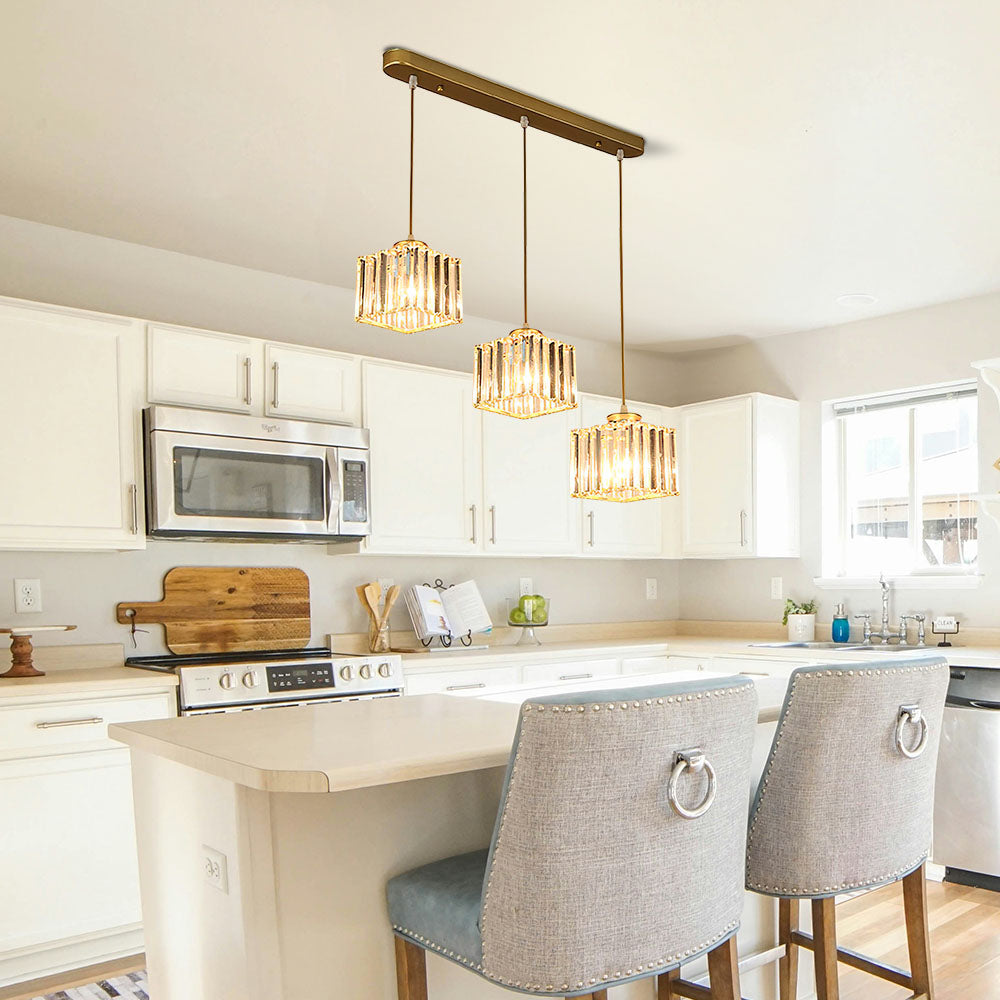 Multi-Head Crystal Pendant Light