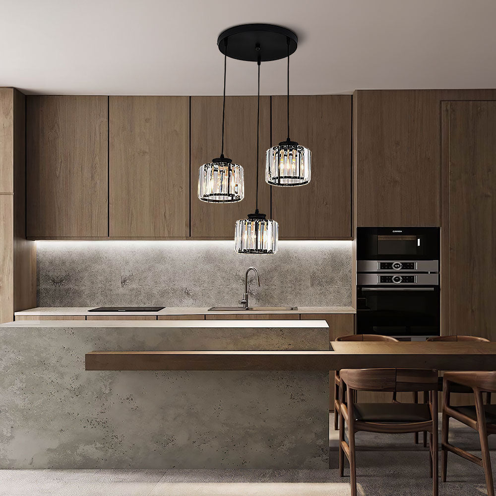 Multi-Head Crystal Pendant Light