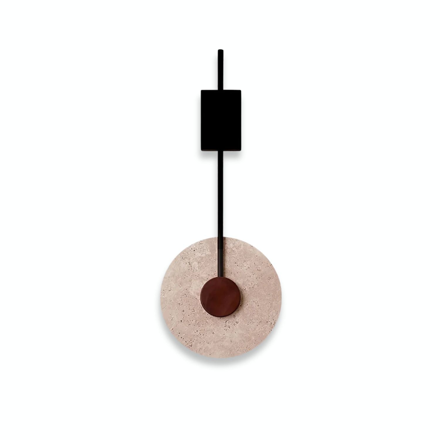 Feo Disc Travertine Wall Light