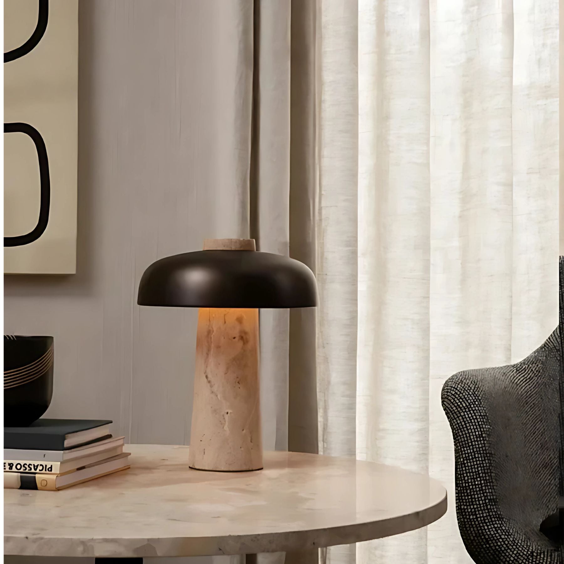 Alto Travertine Table Lamp