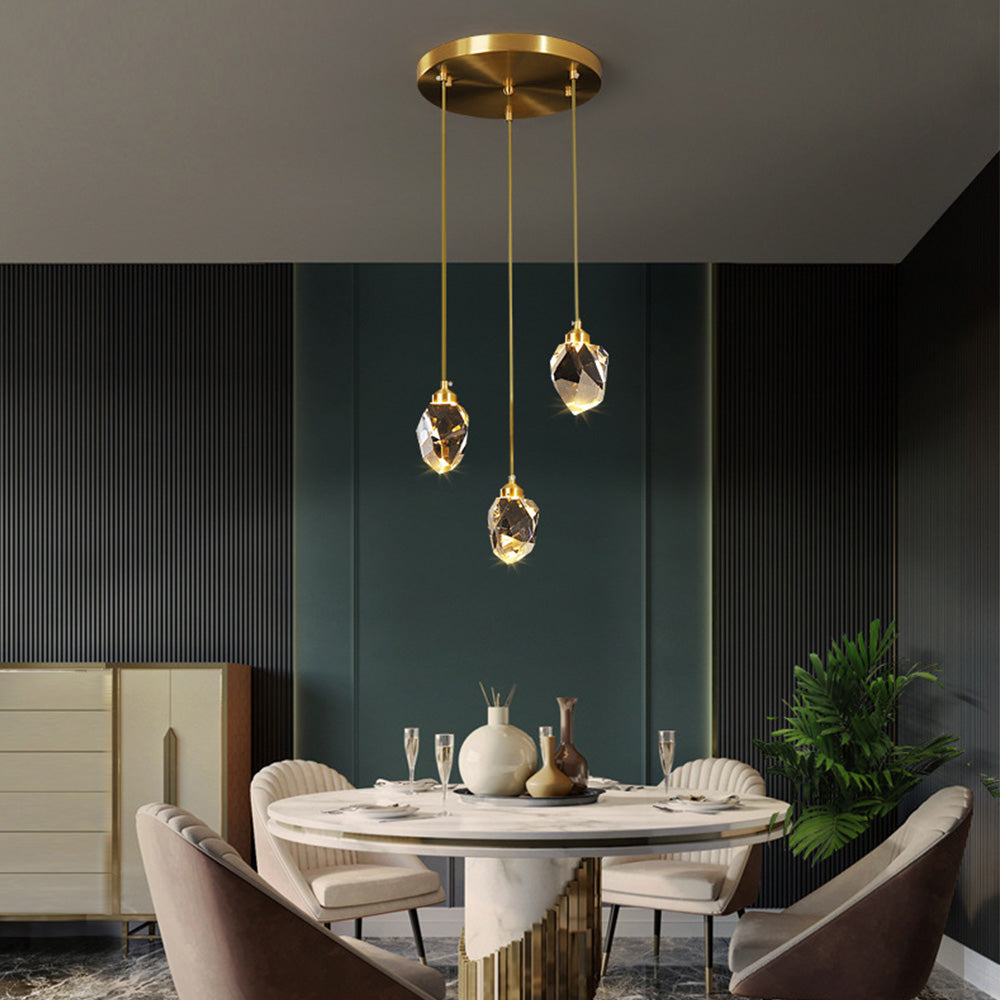 Raindrop Gold Accent Pendant Light