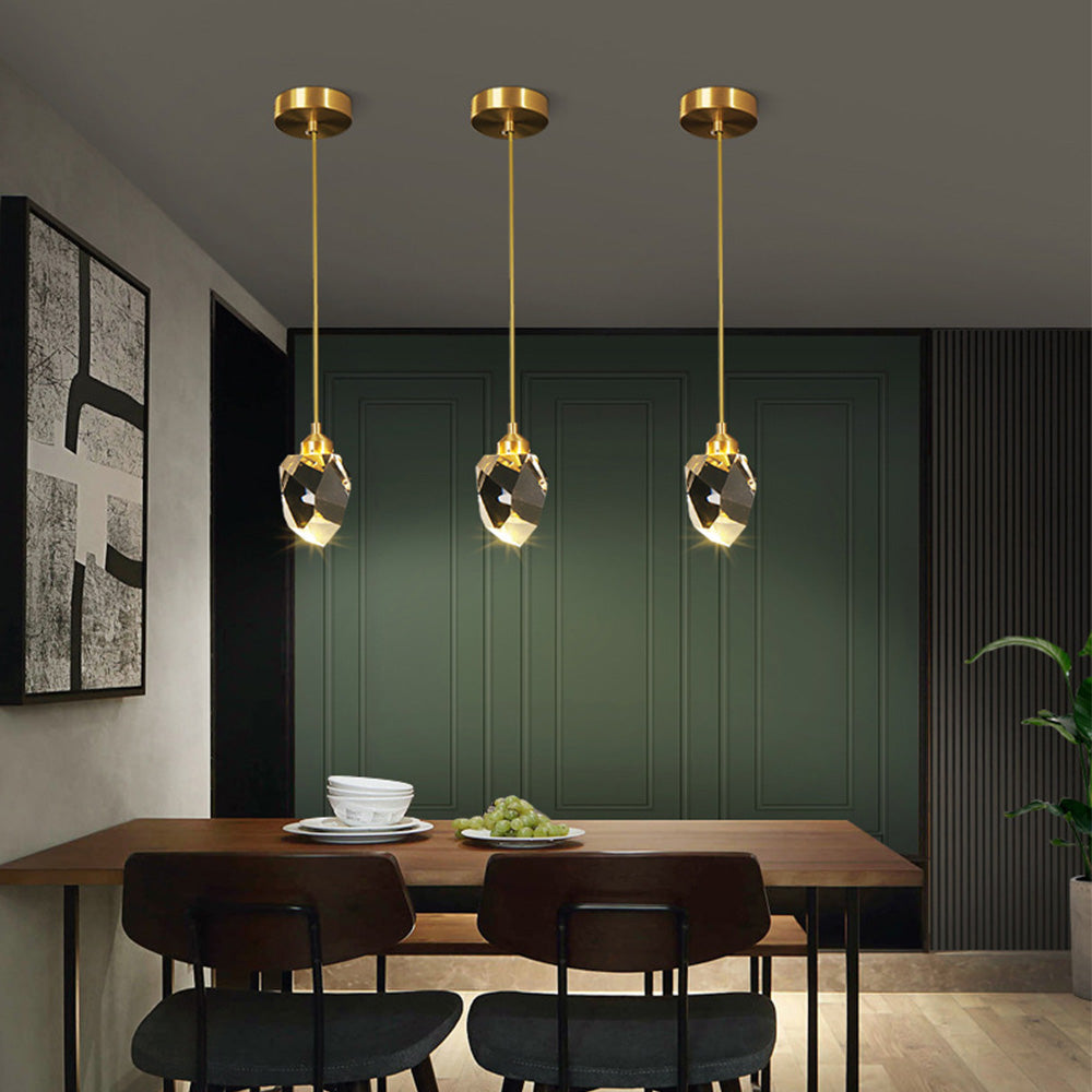 Raindrop Gold Accent Pendant Light