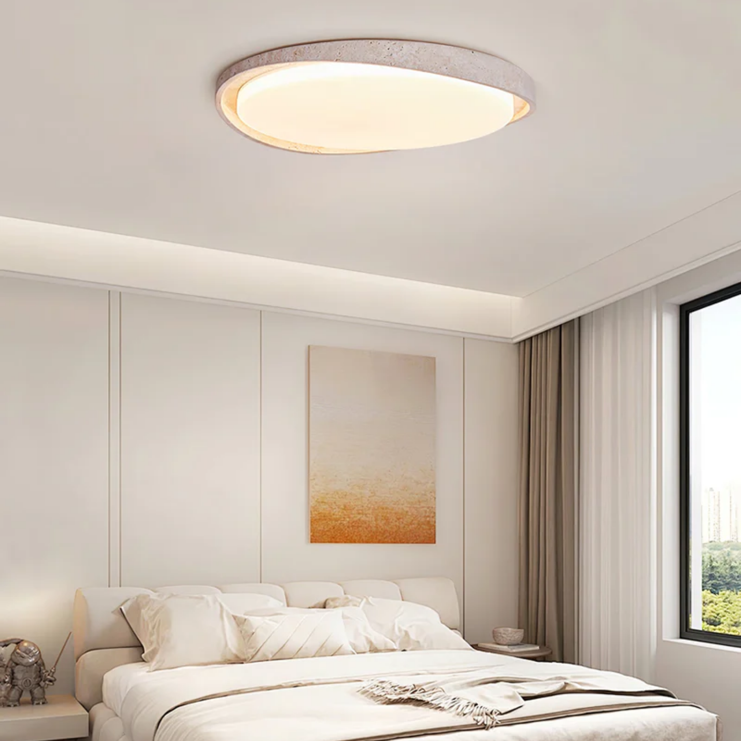 Aruz Wave Natural Stone Ceiling Light