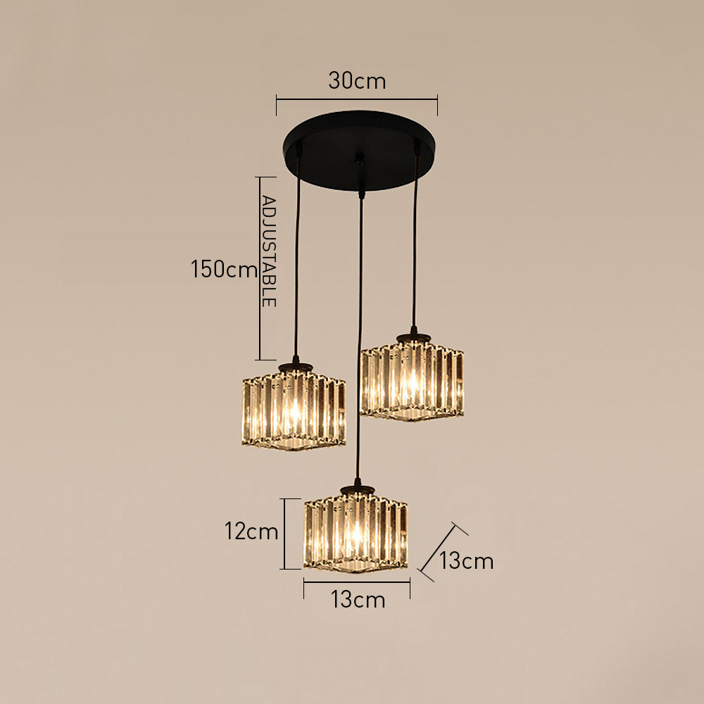 Multi-Head Crystal Pendant Light