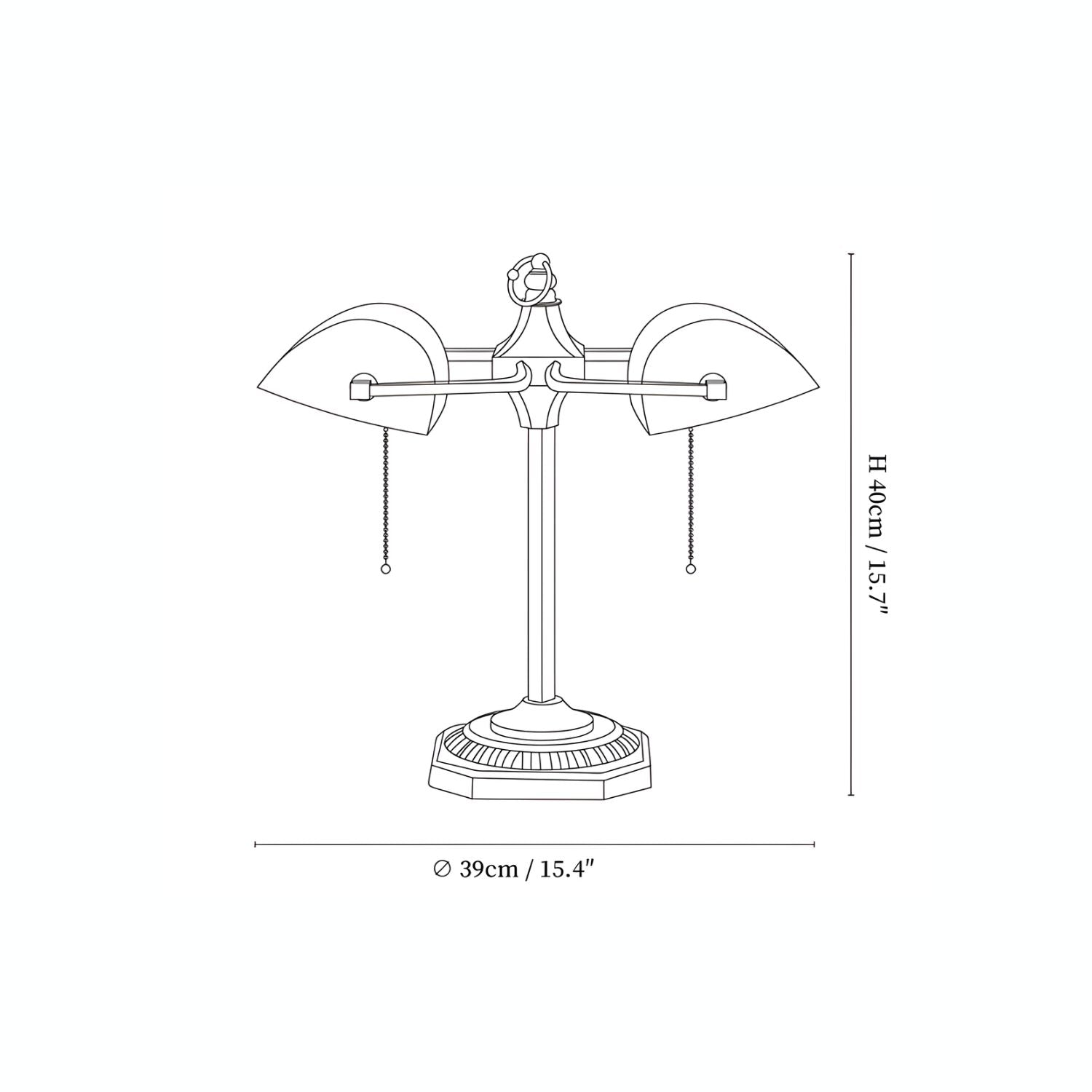 Double Banker's Table Lamp