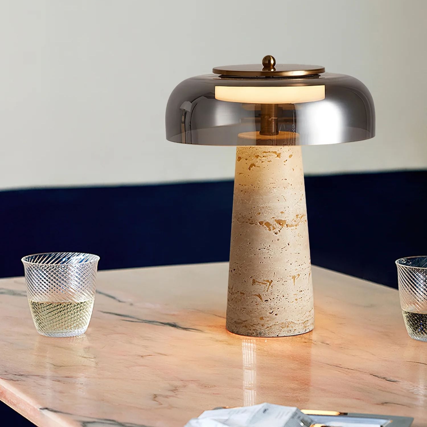 Dorevan Natural Stone Table Lamp