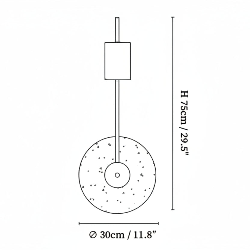 Feo Disc Travertine Wall Light