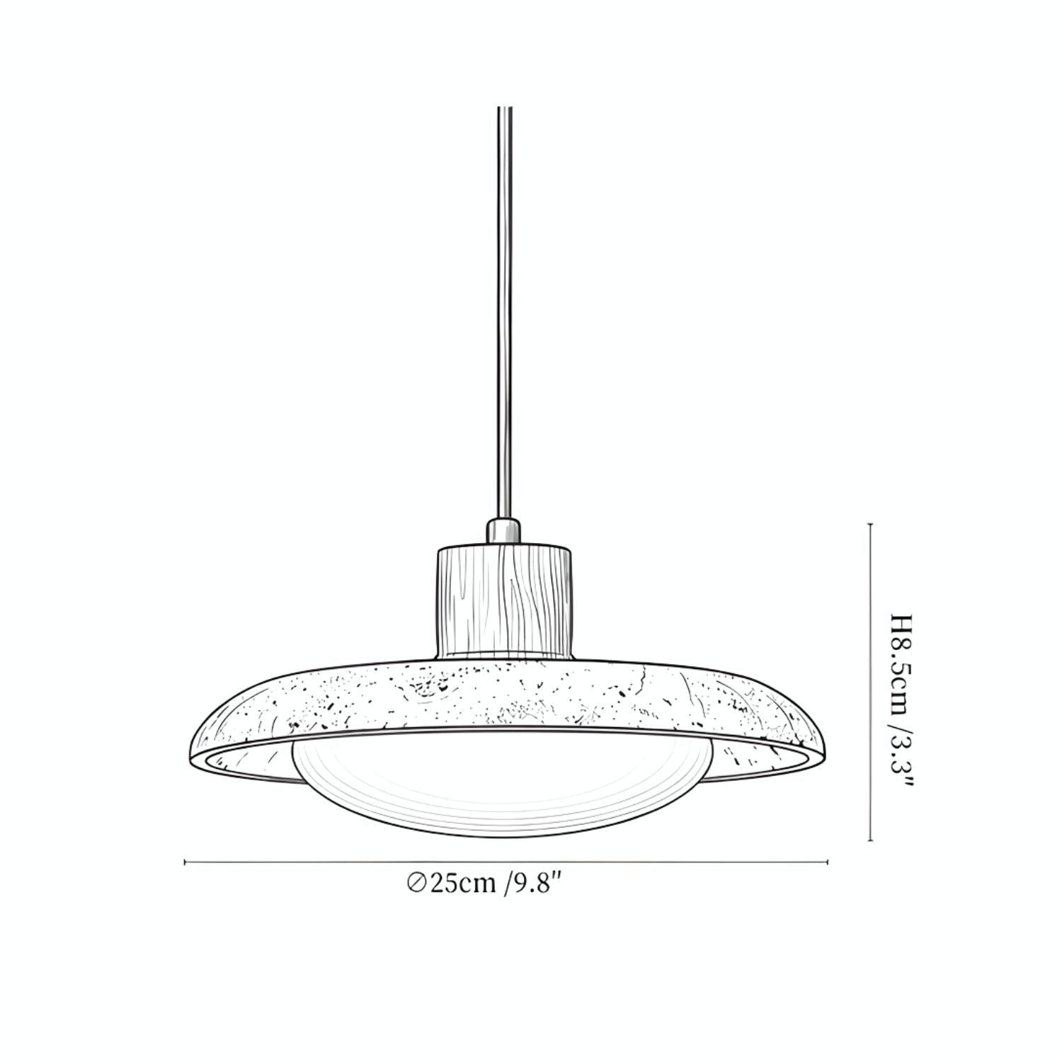 Latova Travertine Pendant Light