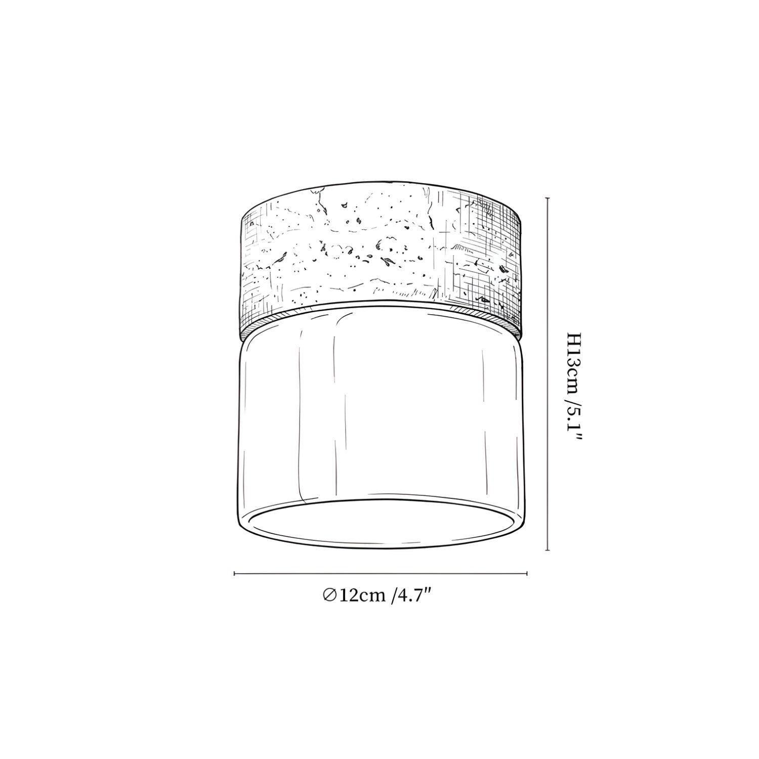 Tuppio Travertine Ceiling Light