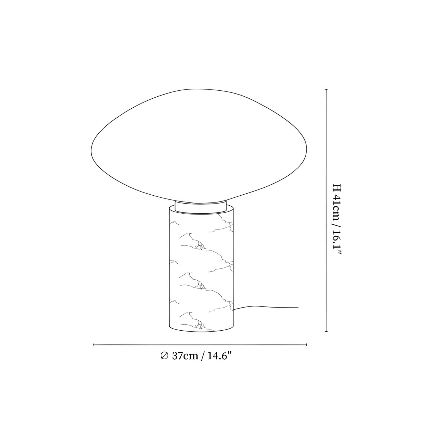 Zelkan Marble Table Lamp
