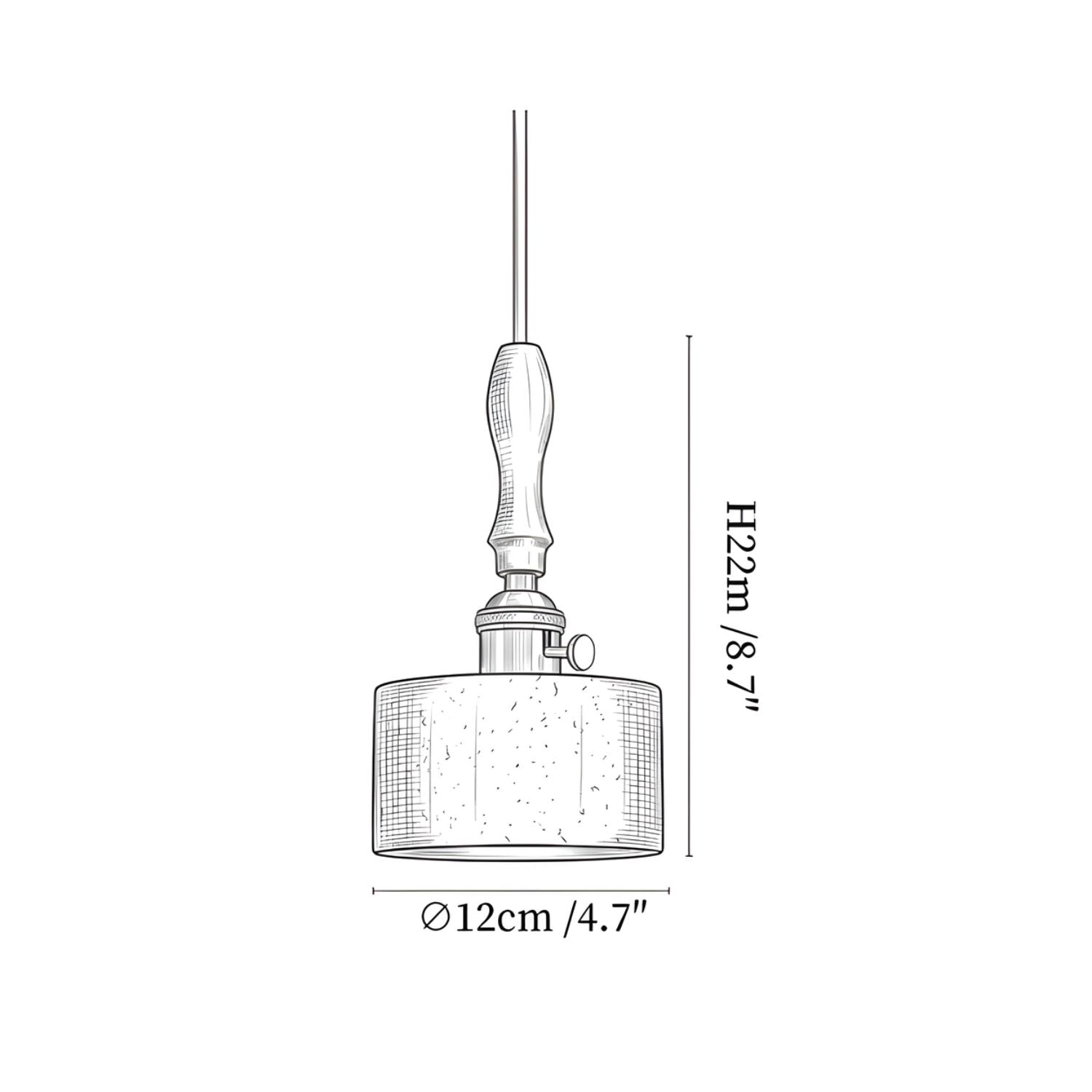 Notal Travertine Pendant Light
