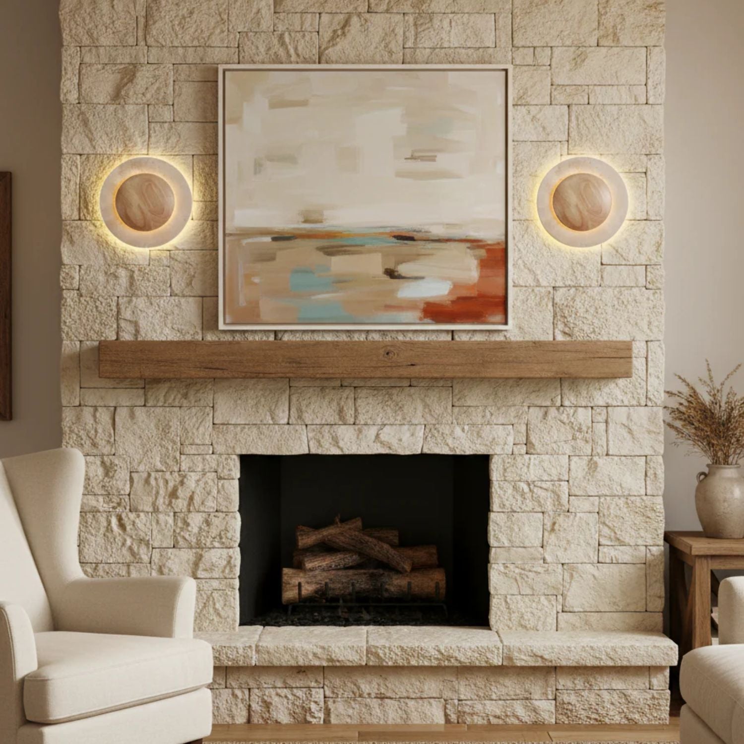 Celazo Natural Stone Wall Light