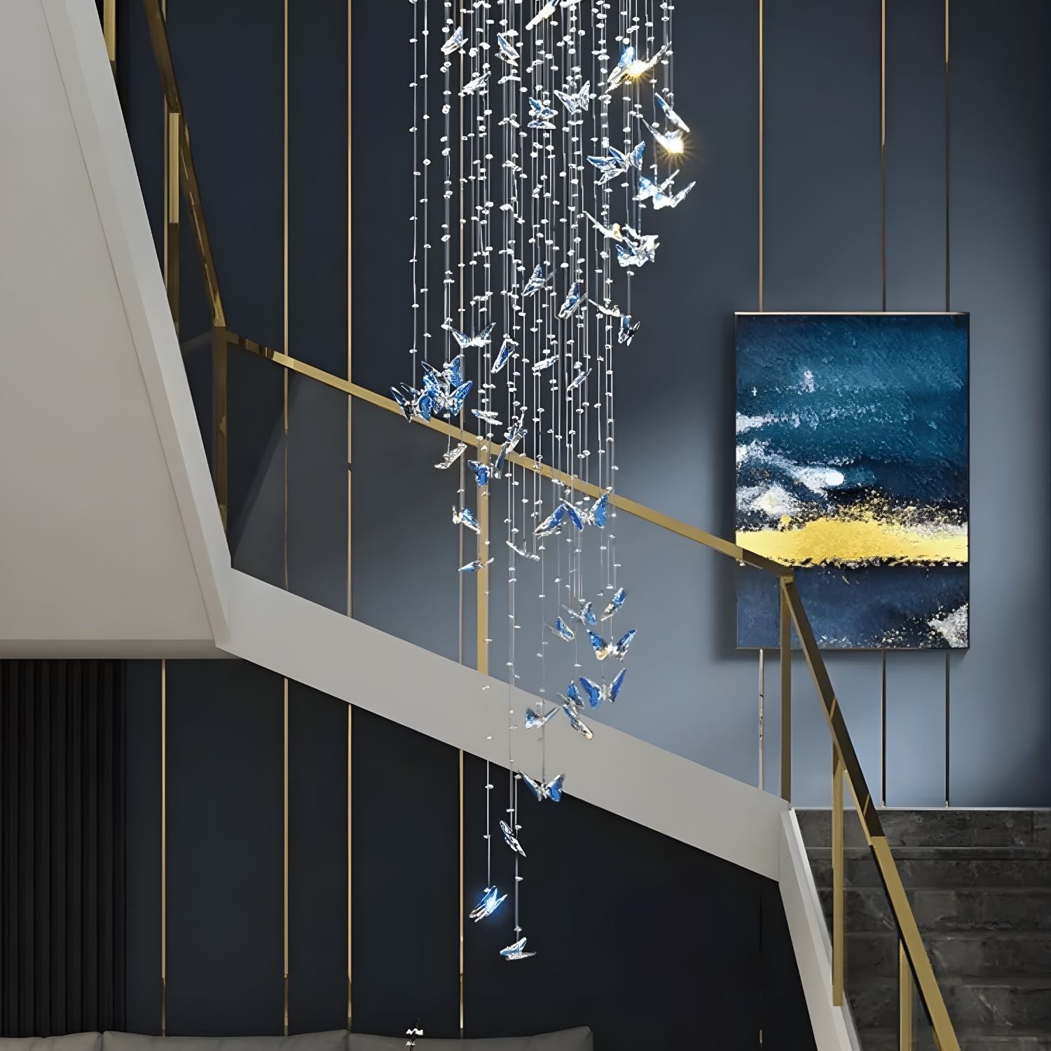 Crystal Butterflies Pendant Light