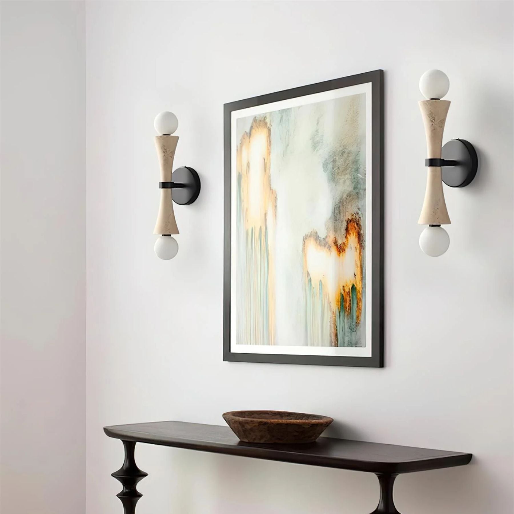 Keyta Natural Stone Wall Light