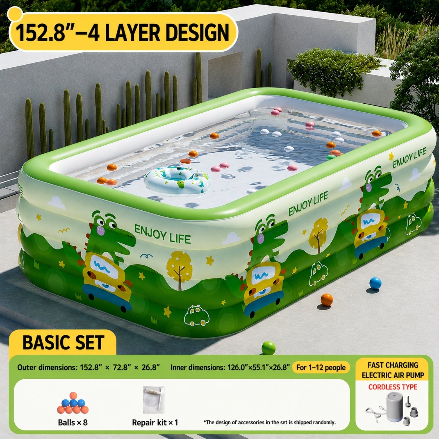 Lennley Outdoor Inflatable Pool